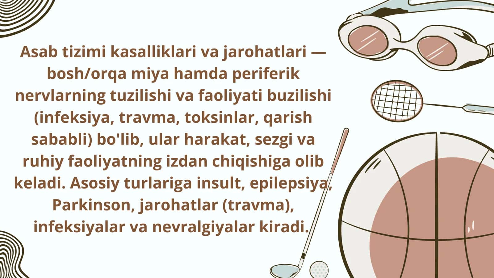Jarohatlar va asab tizimi kasalligi, tayanch-harakat apparati kasalliklarini davolash jismoniy tarbiyasi 2