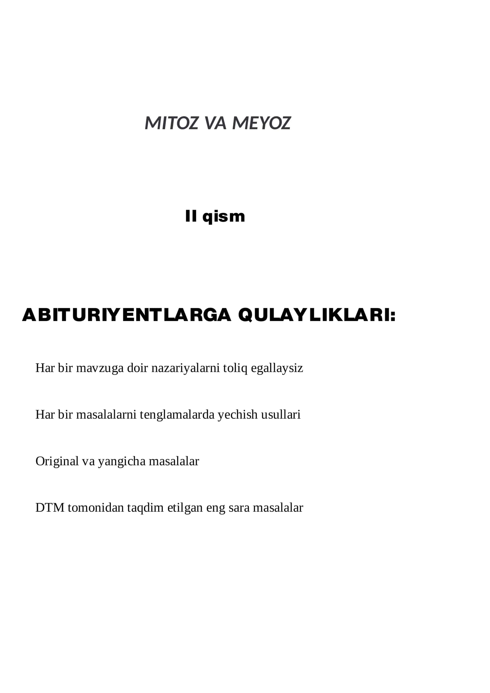 Mitoz va Meyoz 2