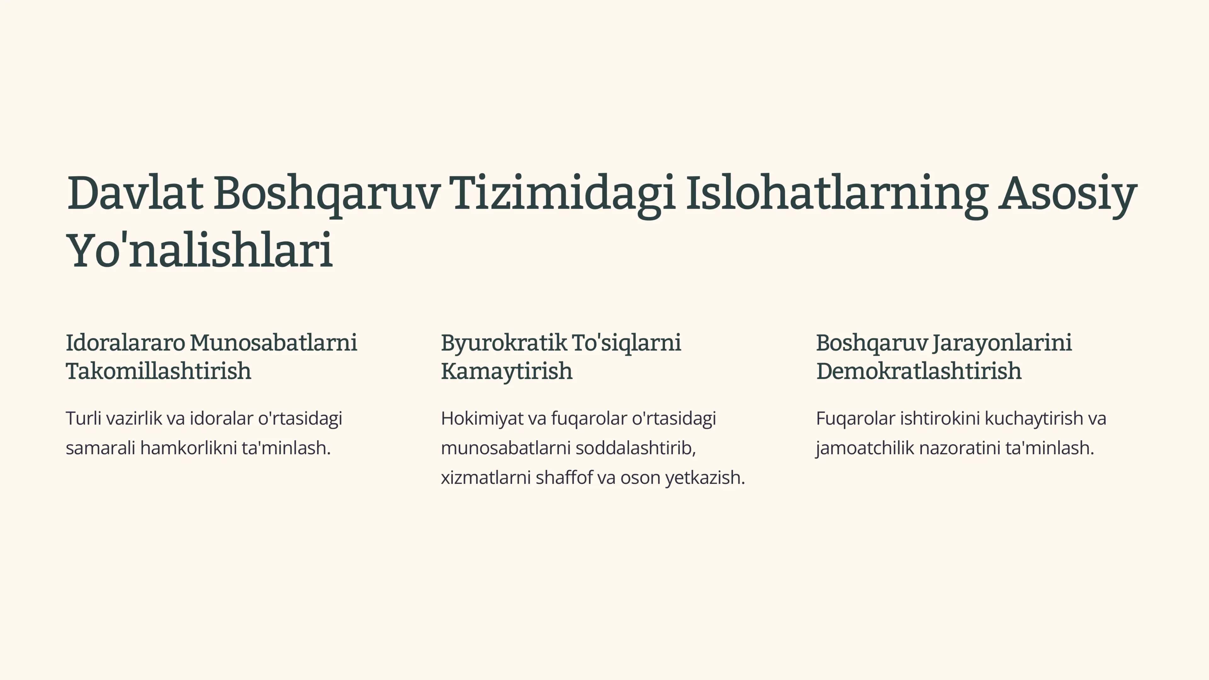 Mustaqillik Yillarida Davlat Boshqaruv Tizimida Amalga Oshirilgan Islohatlar 2
