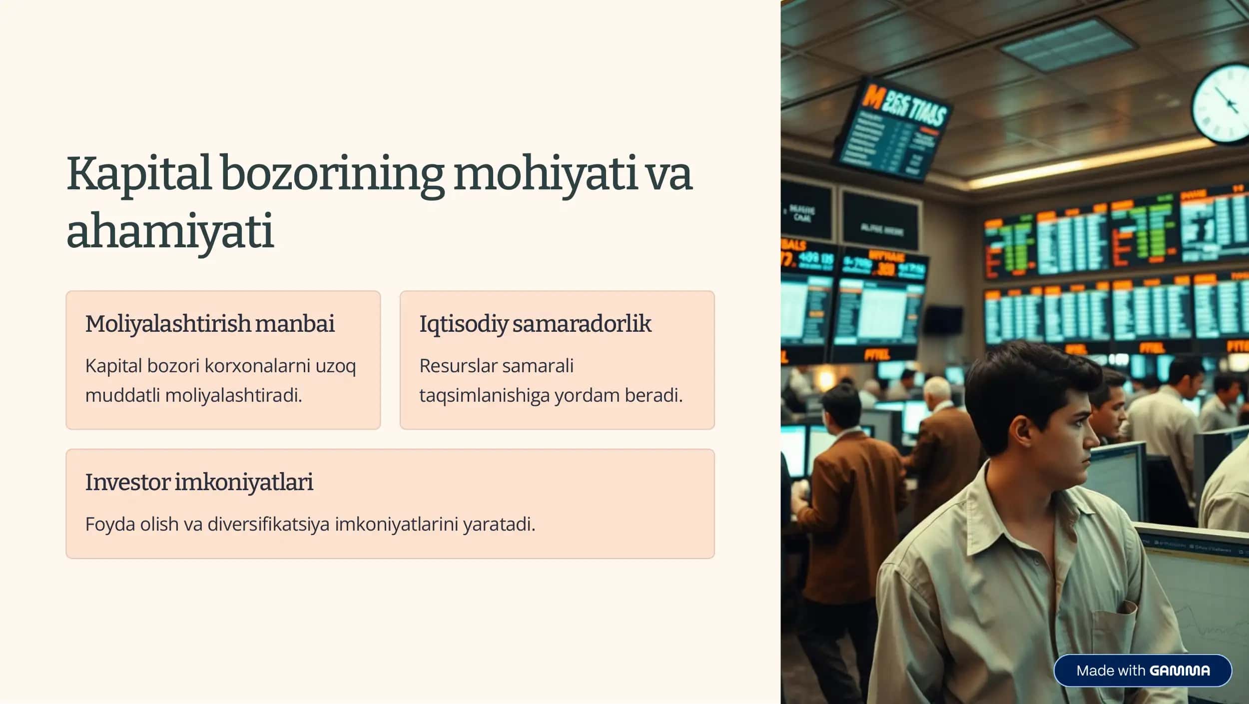 O'zbekiston Respublikasining kapital bozorining rivojlanishi va xususiyatlari 2