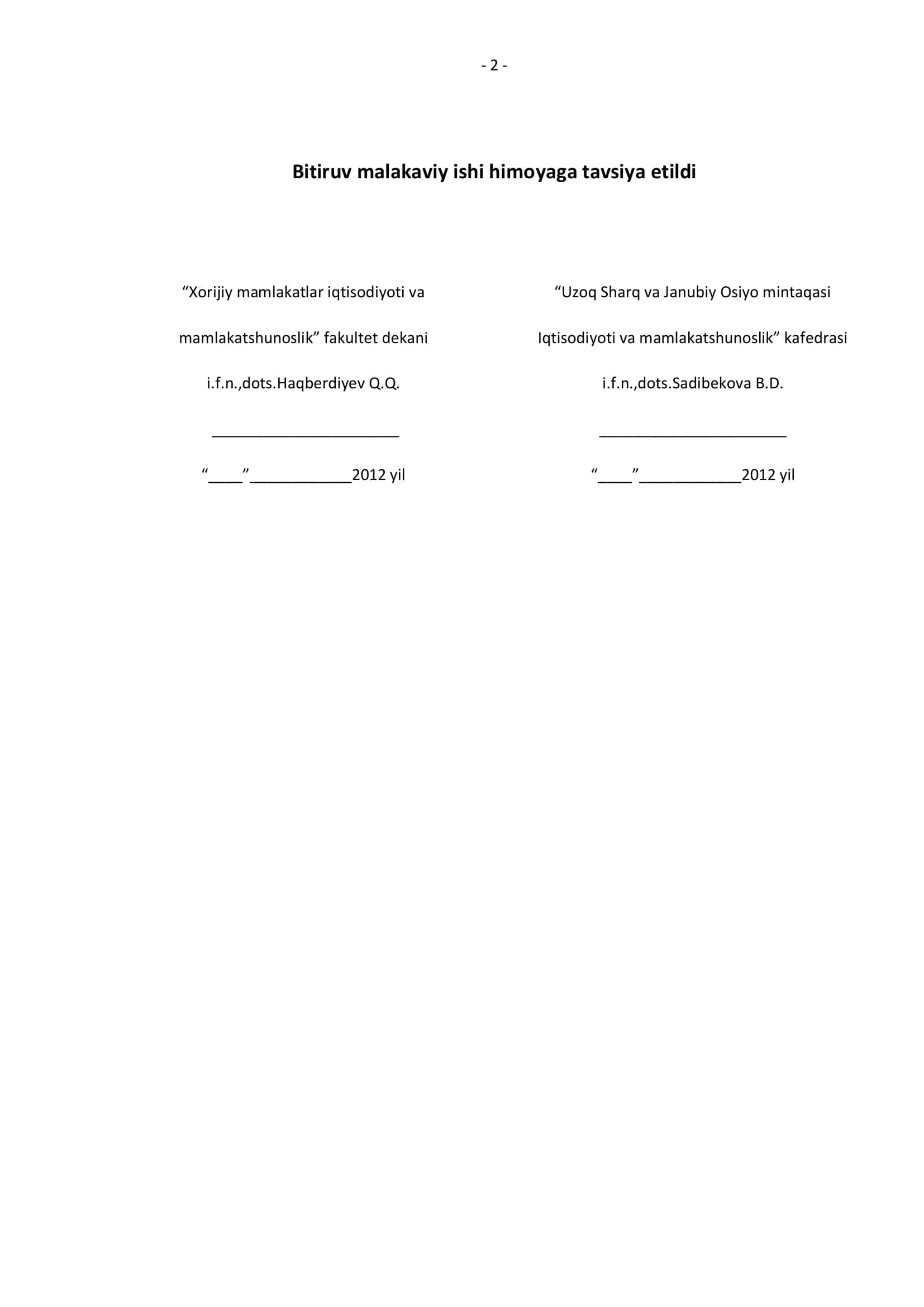 Globallashuv sharoitida Yaponiya tashqi iqtisodiy aloqalarining o’ziga xos jihatlari 2