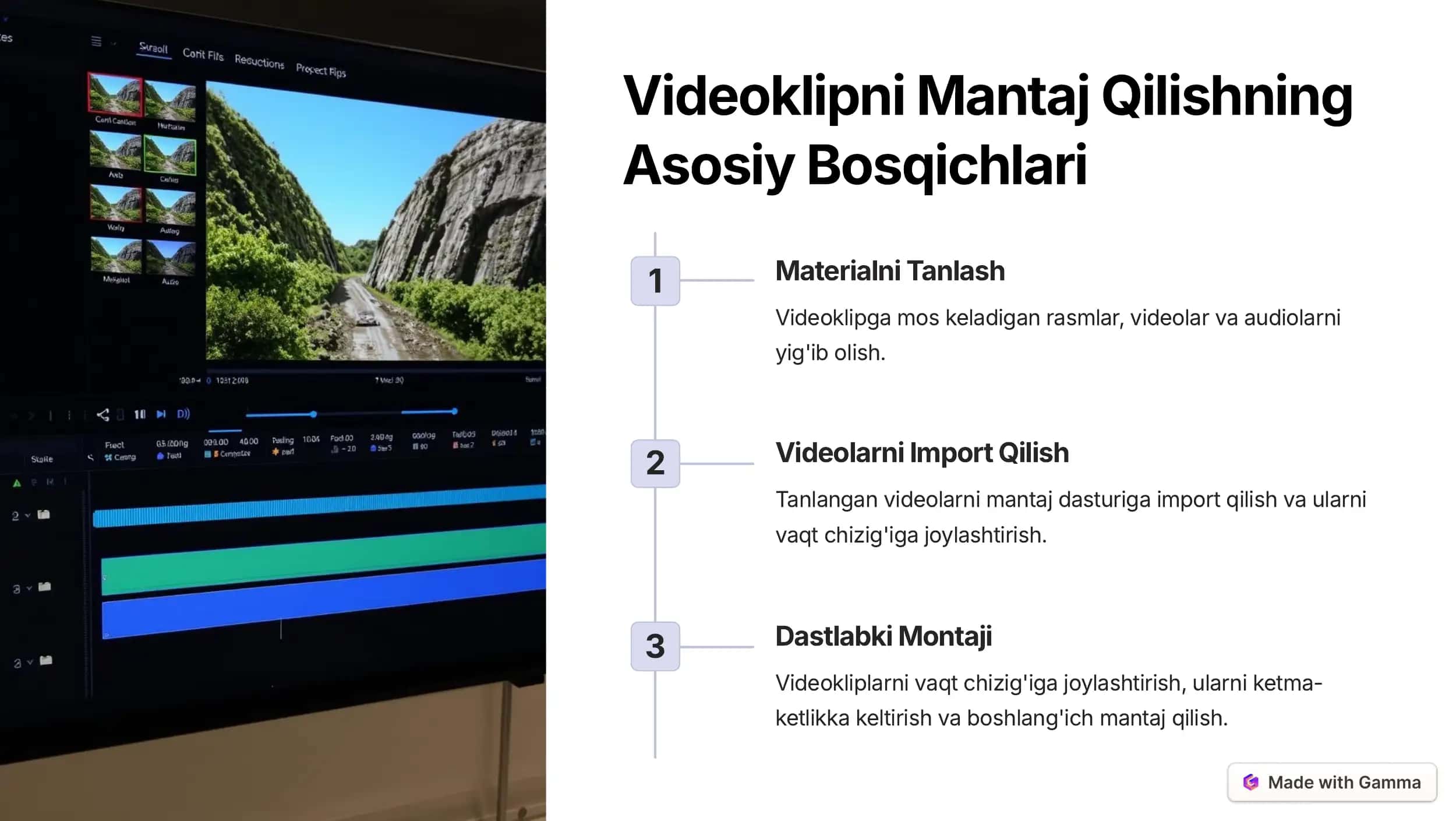 Videoklipni Montaji ushbu qo'llanma 2
