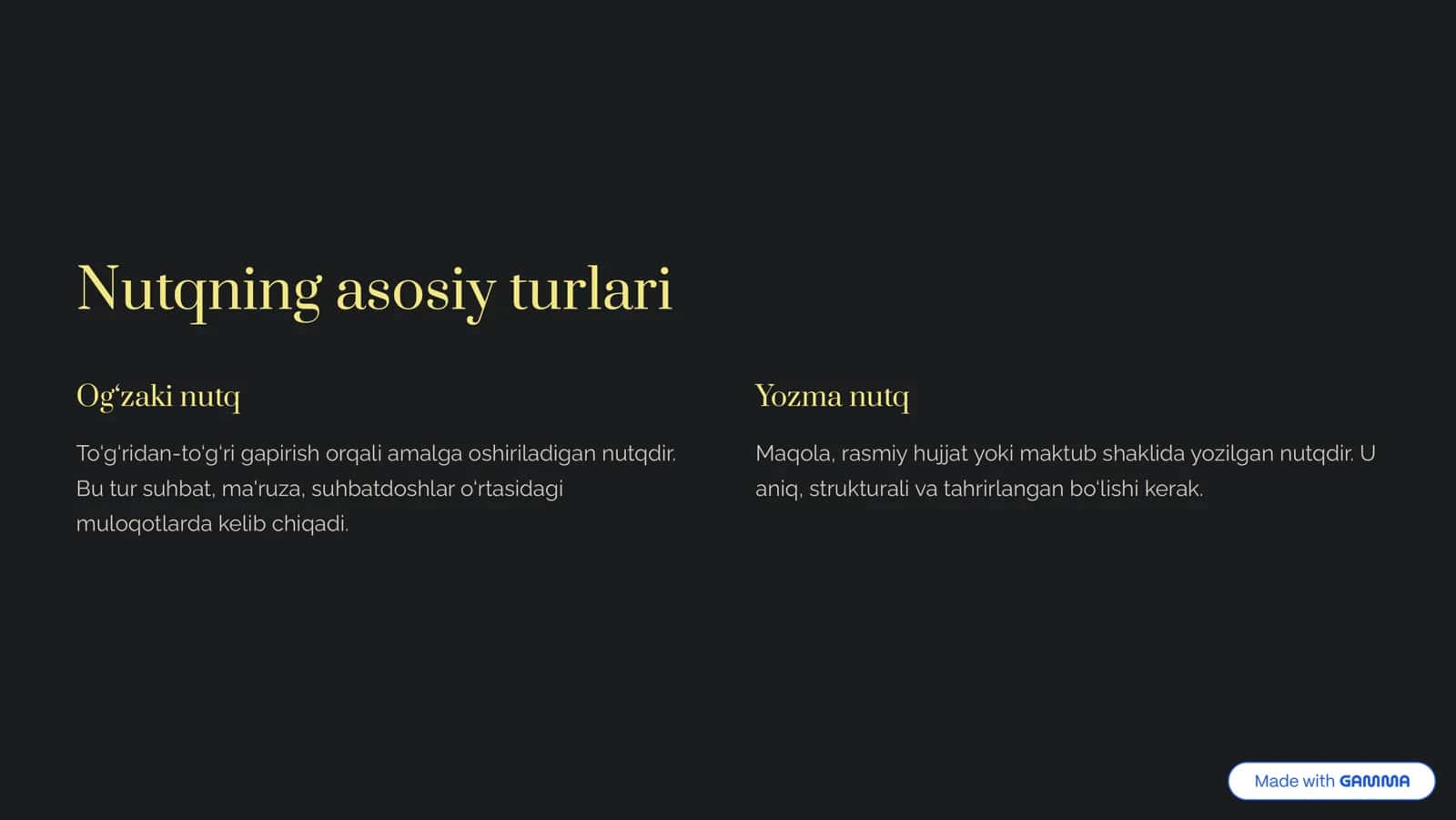 Nutq va uning tavsifi 2
