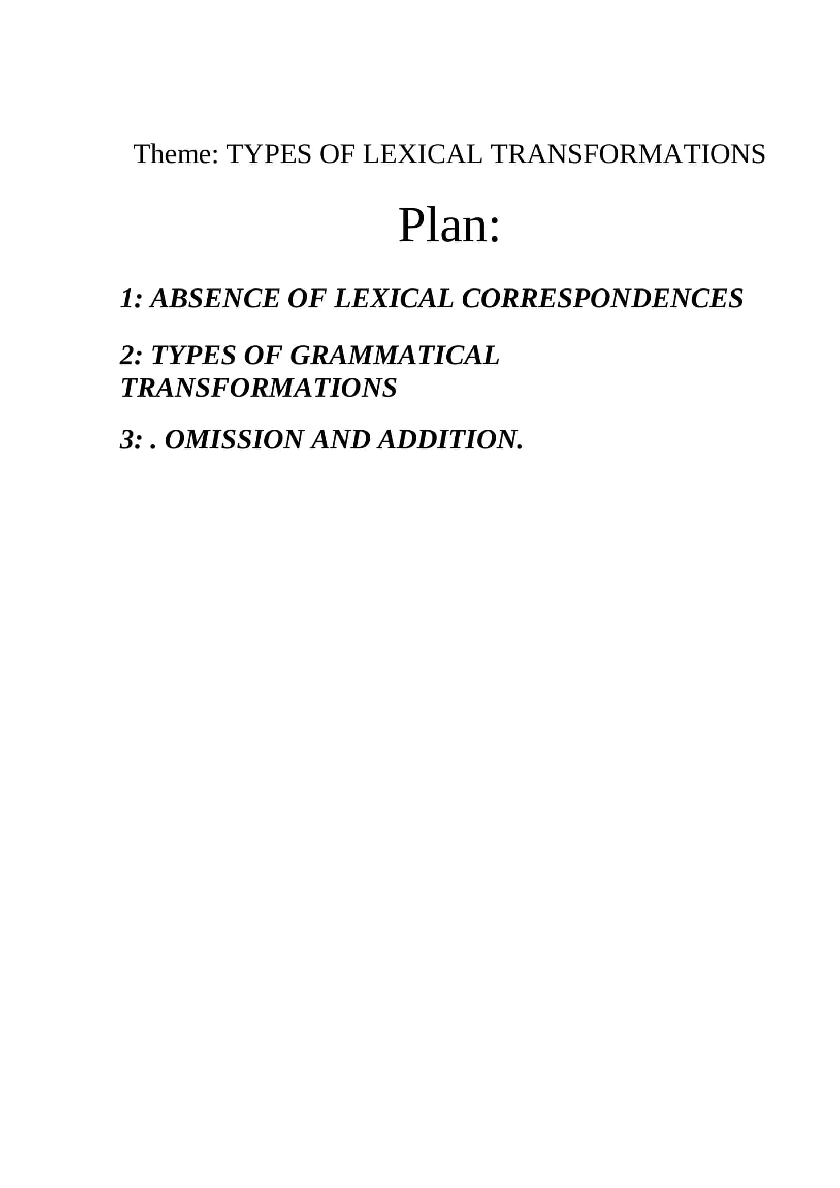 TYPES OF LEXICAL TRANSFORMATIONS 2