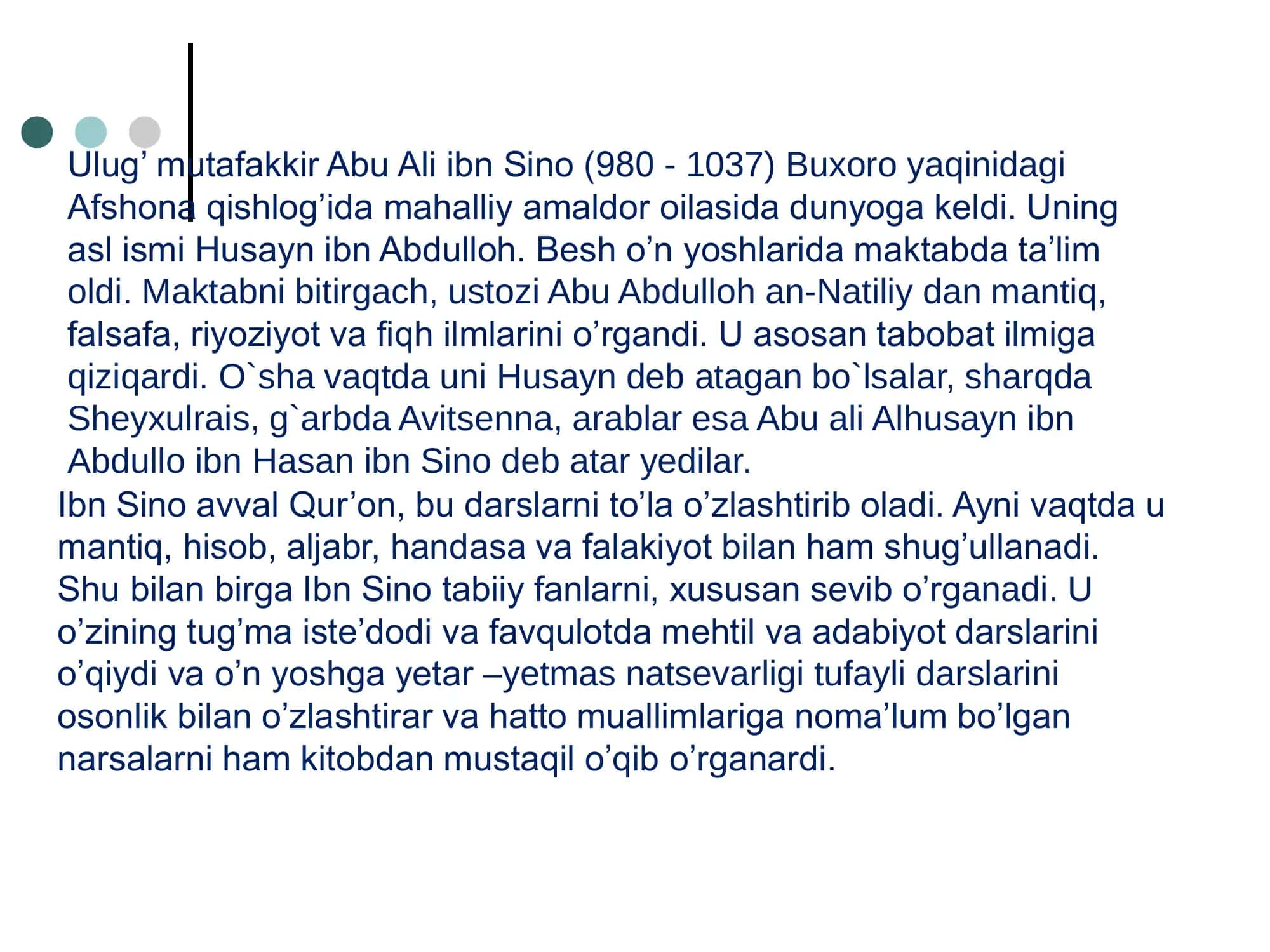 Abu Ali Ibn Sino - tabobat ilmining sultoni 2