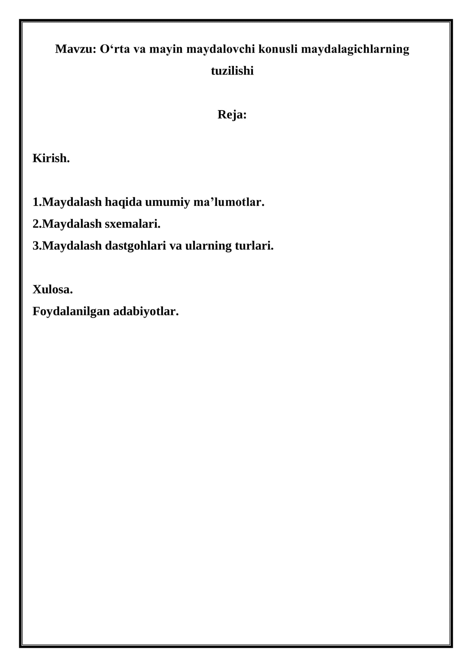 O‘rta va mayin maydalovchi konusli maydalagichlarning tuzilishi 2