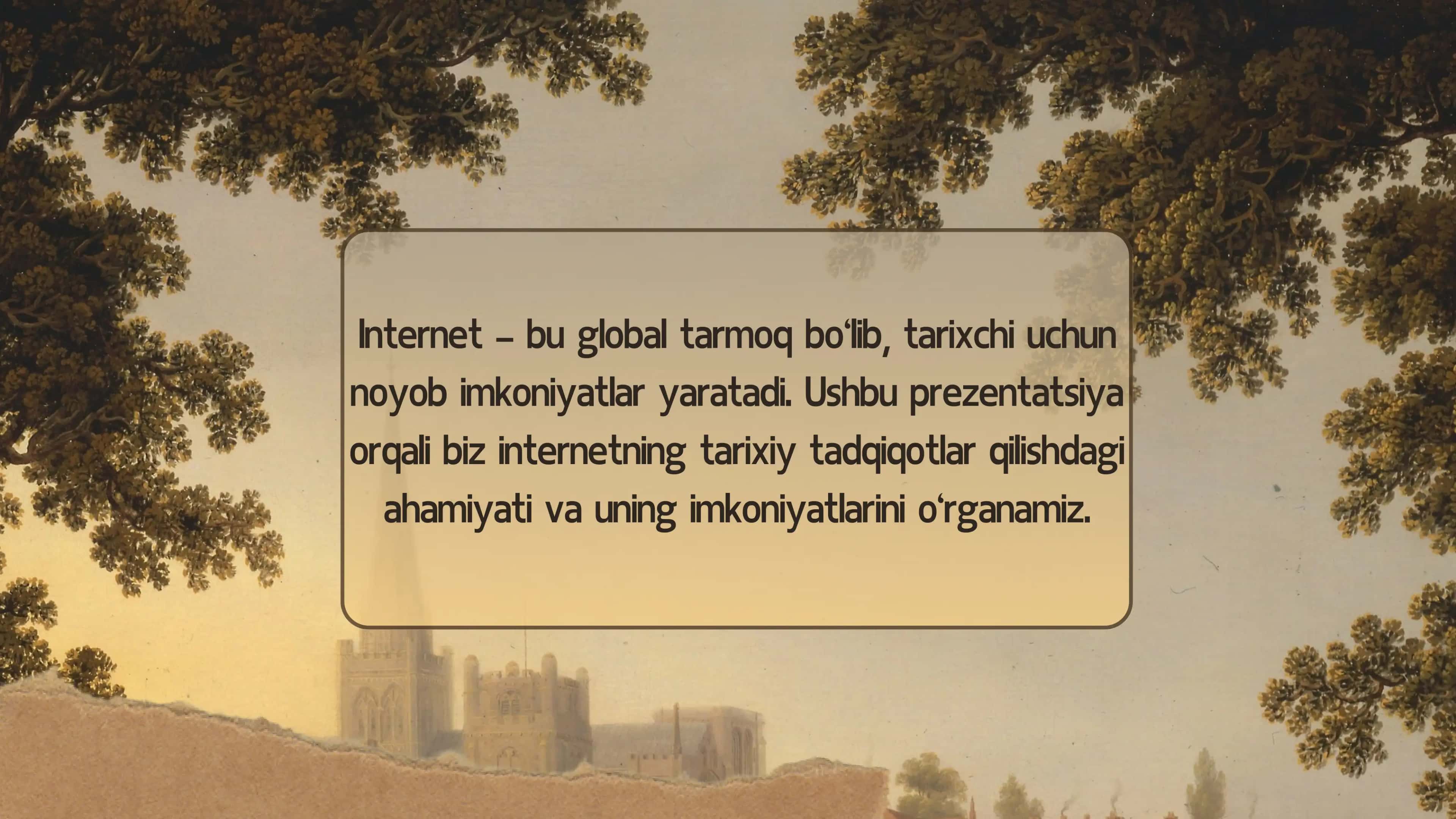 Internetning tarixchi uchun foydasi 2
