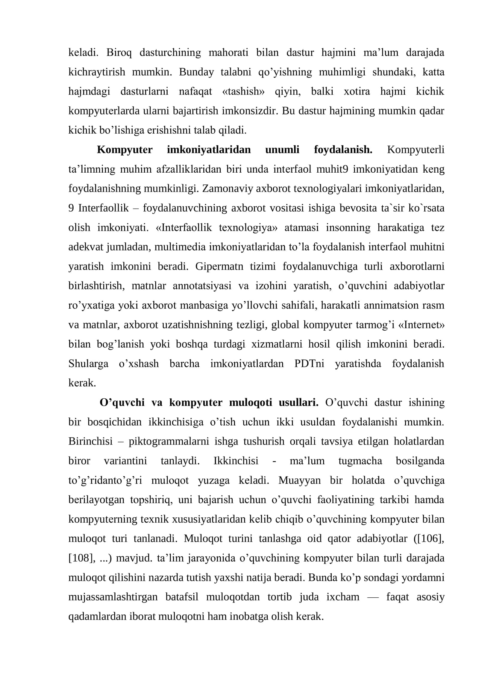 Pedagogik-dasturiy vositalar ssenariysini yaratish texnologiyasi 2