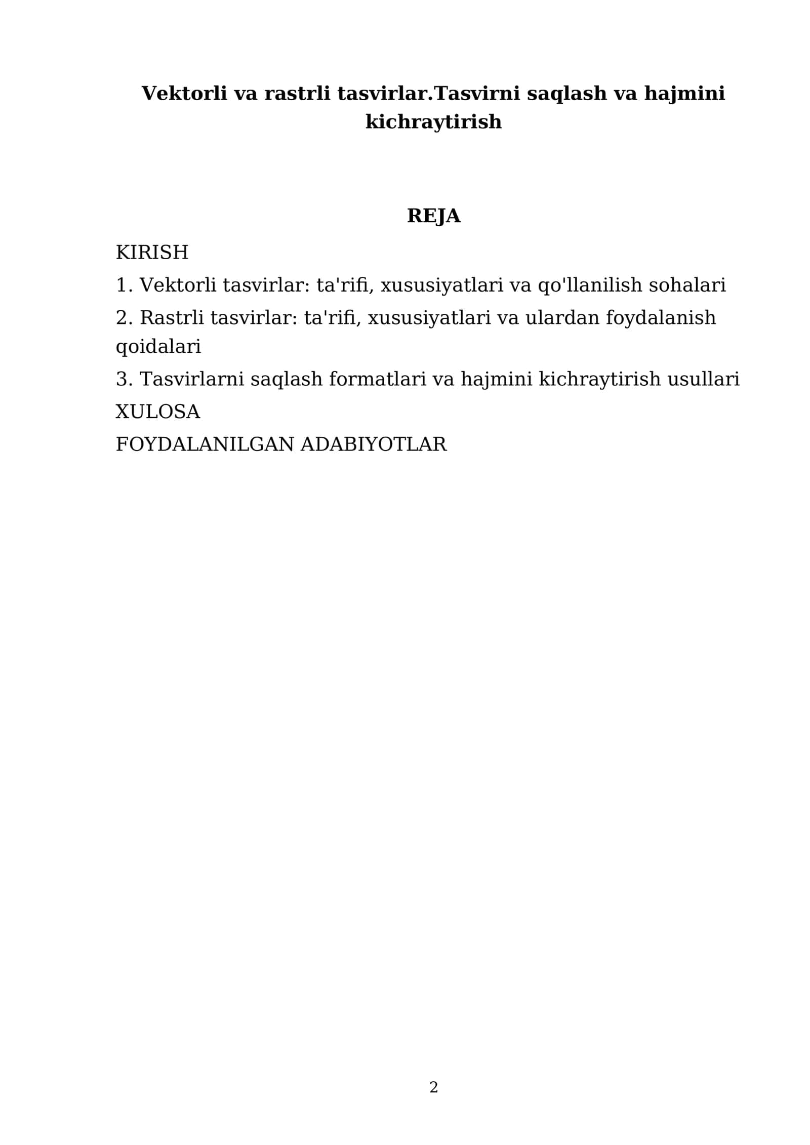 Vektorli va rastrli tasvirlar 2