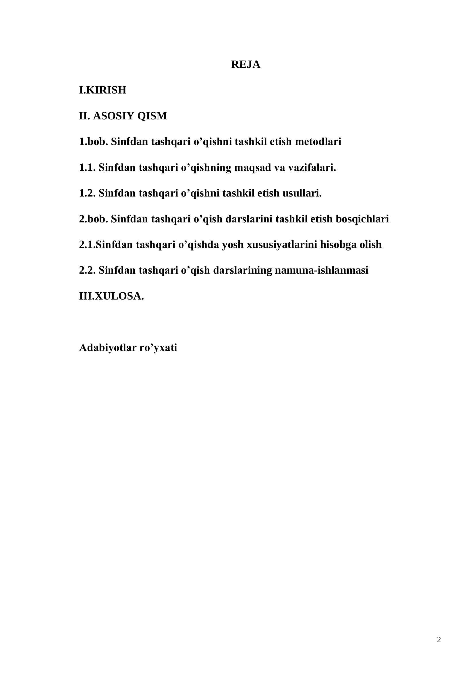 Ona tili o’qitish metodikasi 2