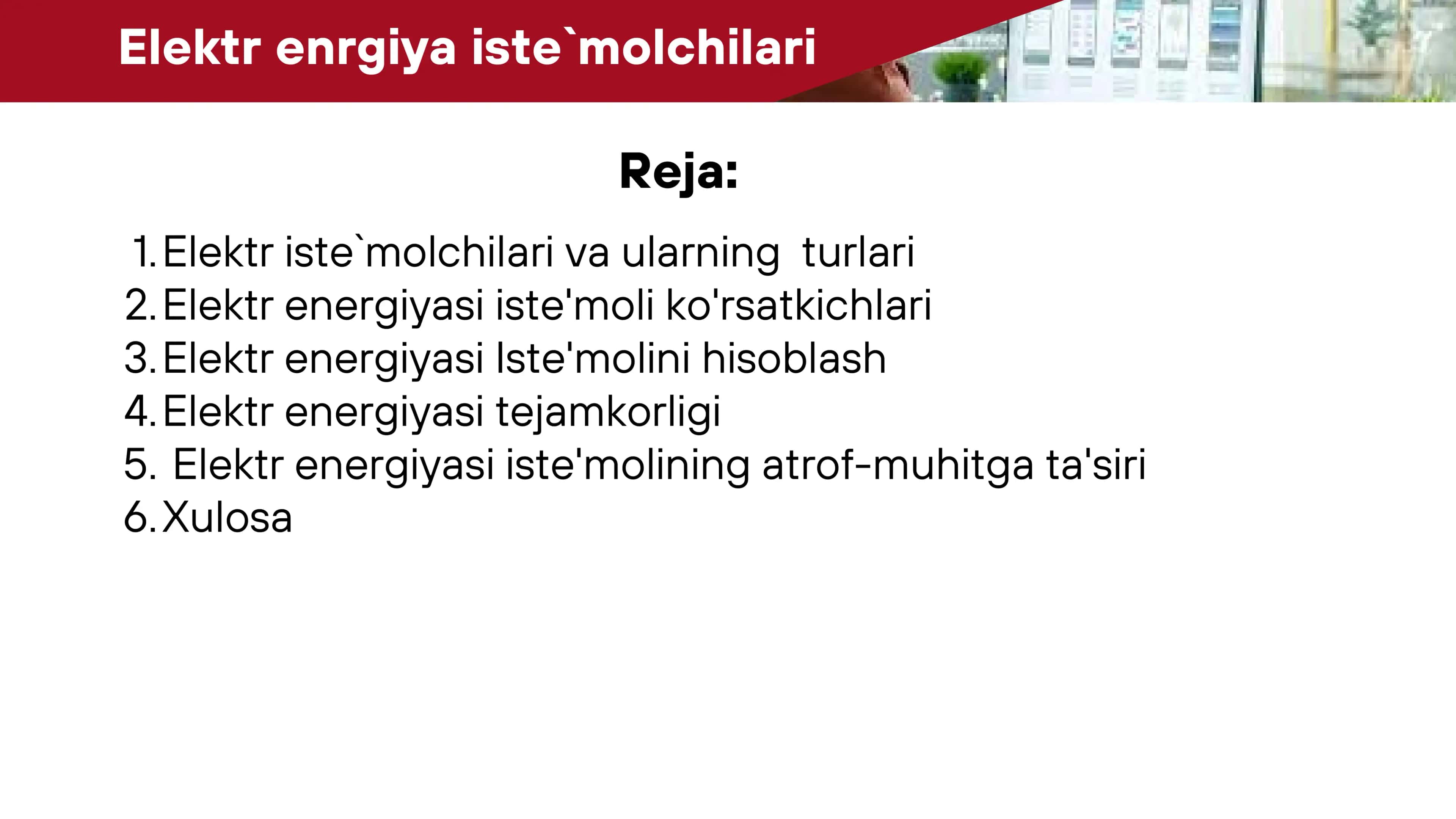 Elektr energiyani iste`molchilari 2