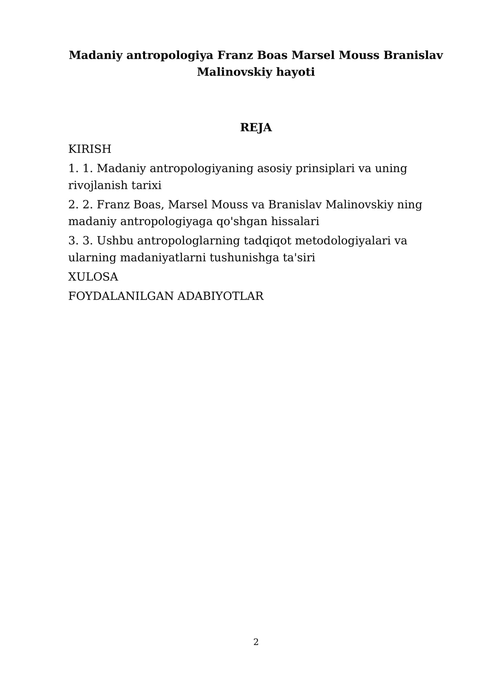Madaniy antropologiya Franz Boas Marsel Mouss Branislav Malinovskiy hayoti 2