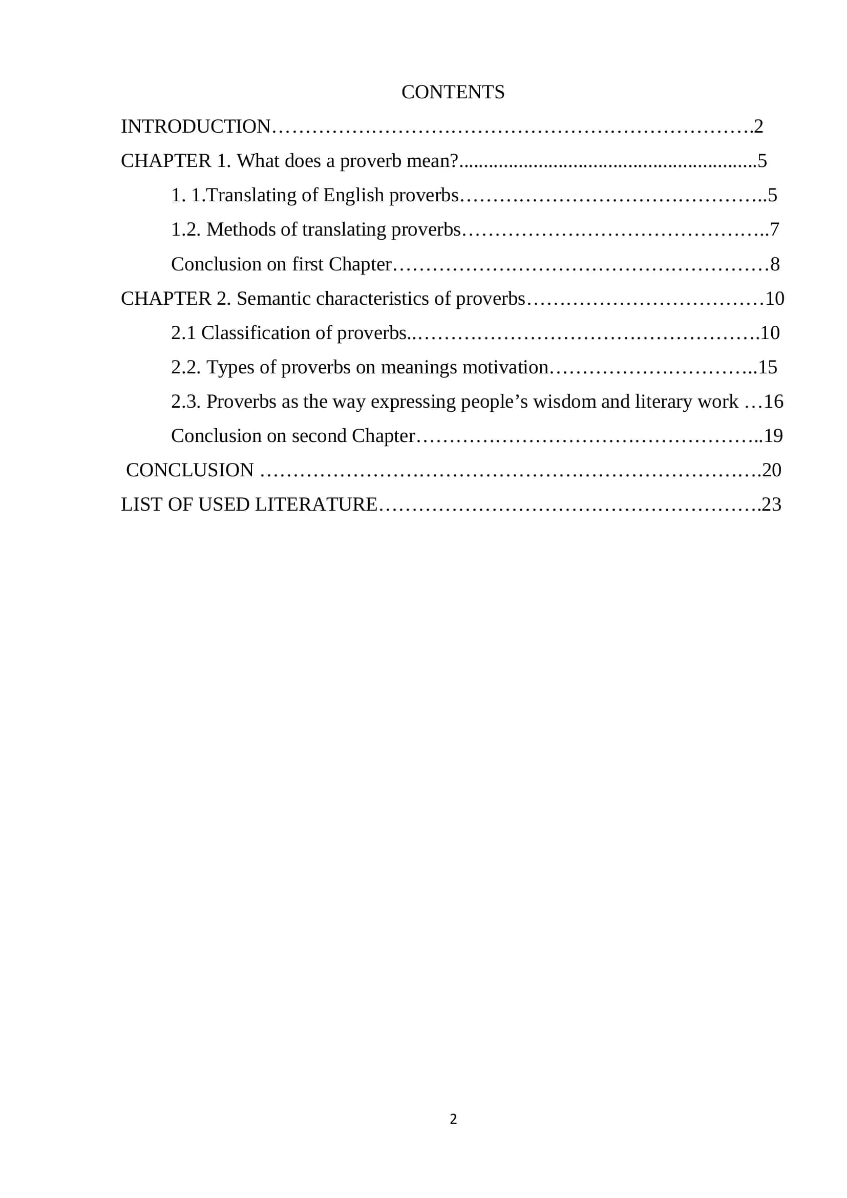 Mavzu: Translation problems of proverbs 2