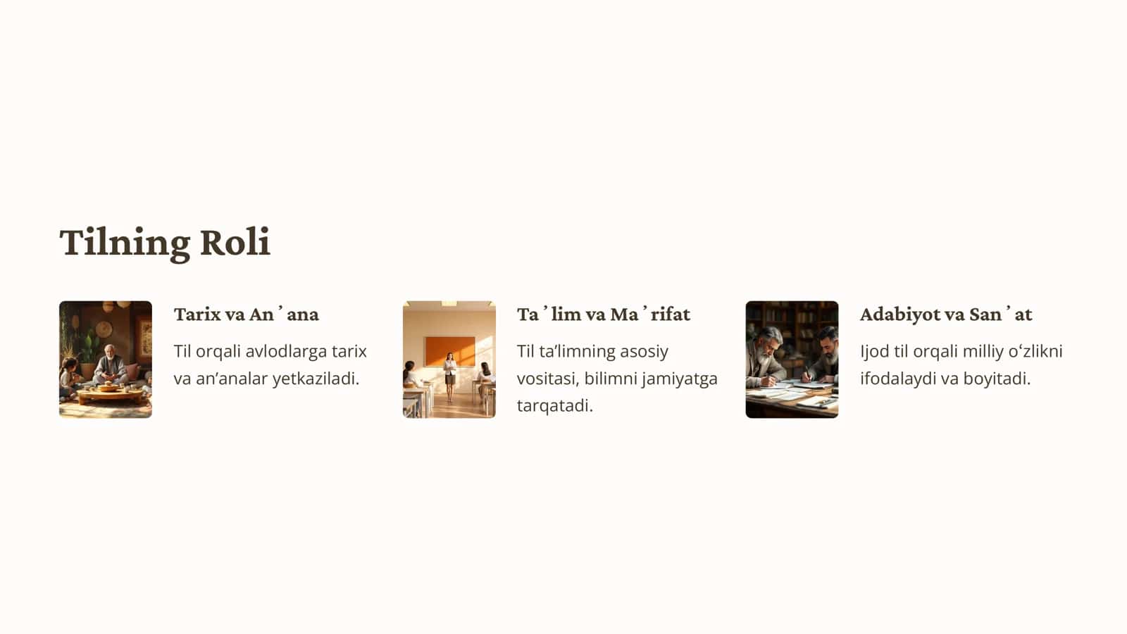 Til — Millatning Faxri va Omonatı 2