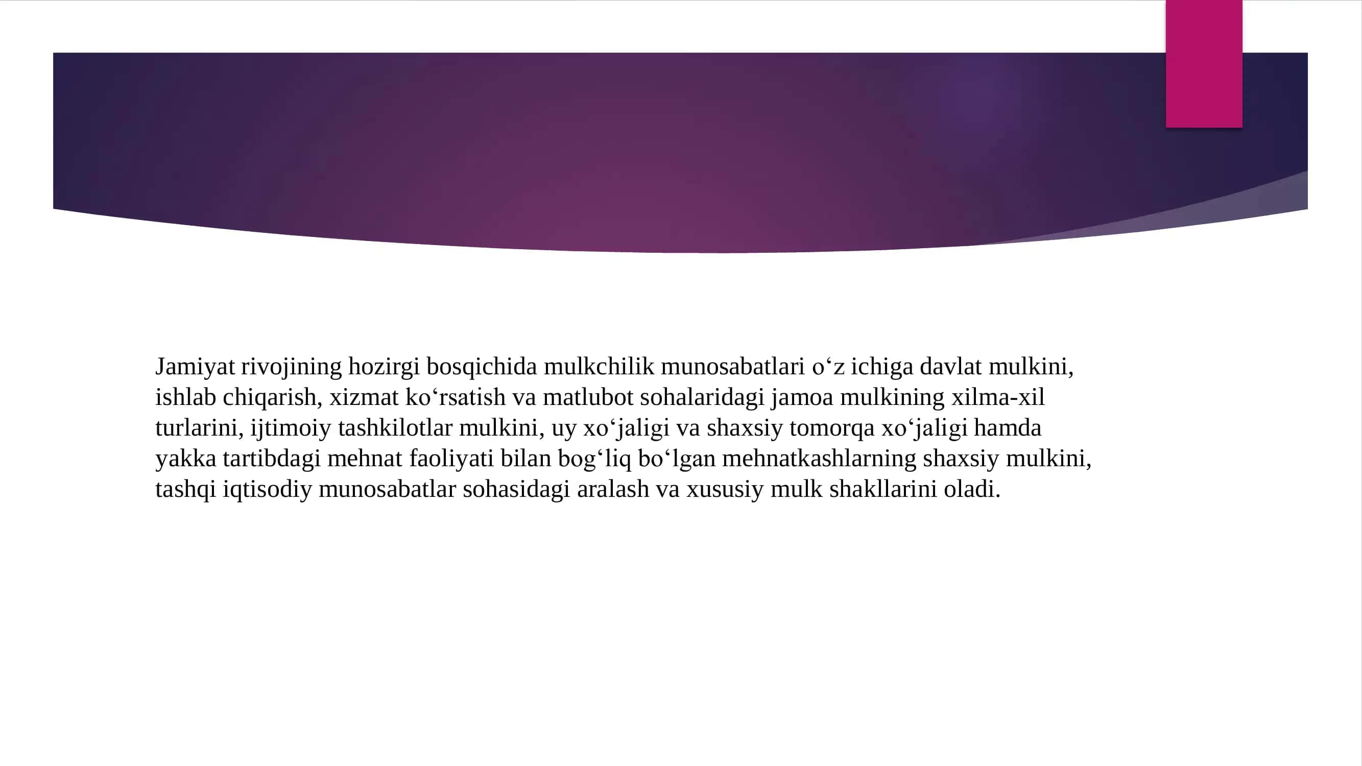 MULKCHILIK SHAKLLARI VA ULARNING IQTISODIY MAZMUNI 2