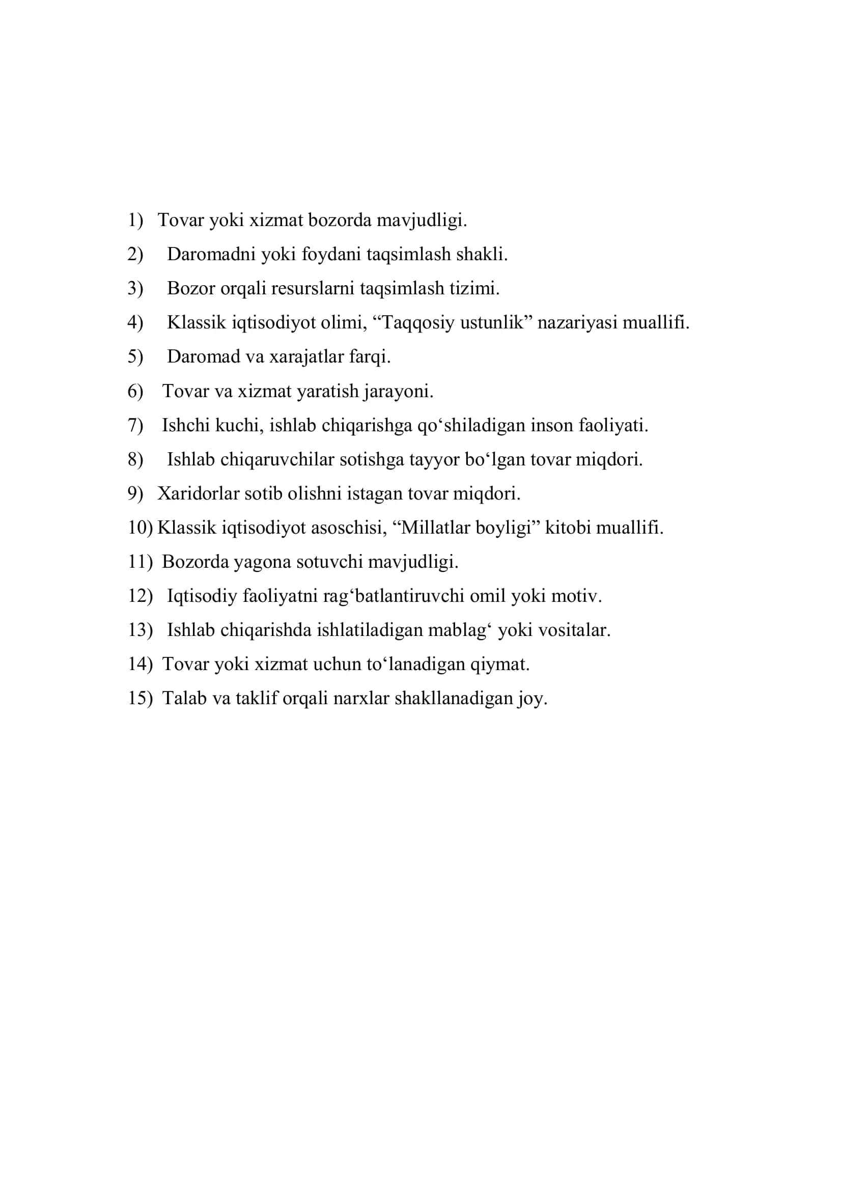 Klassik iqtisodiy maktab ta’limotlari 2