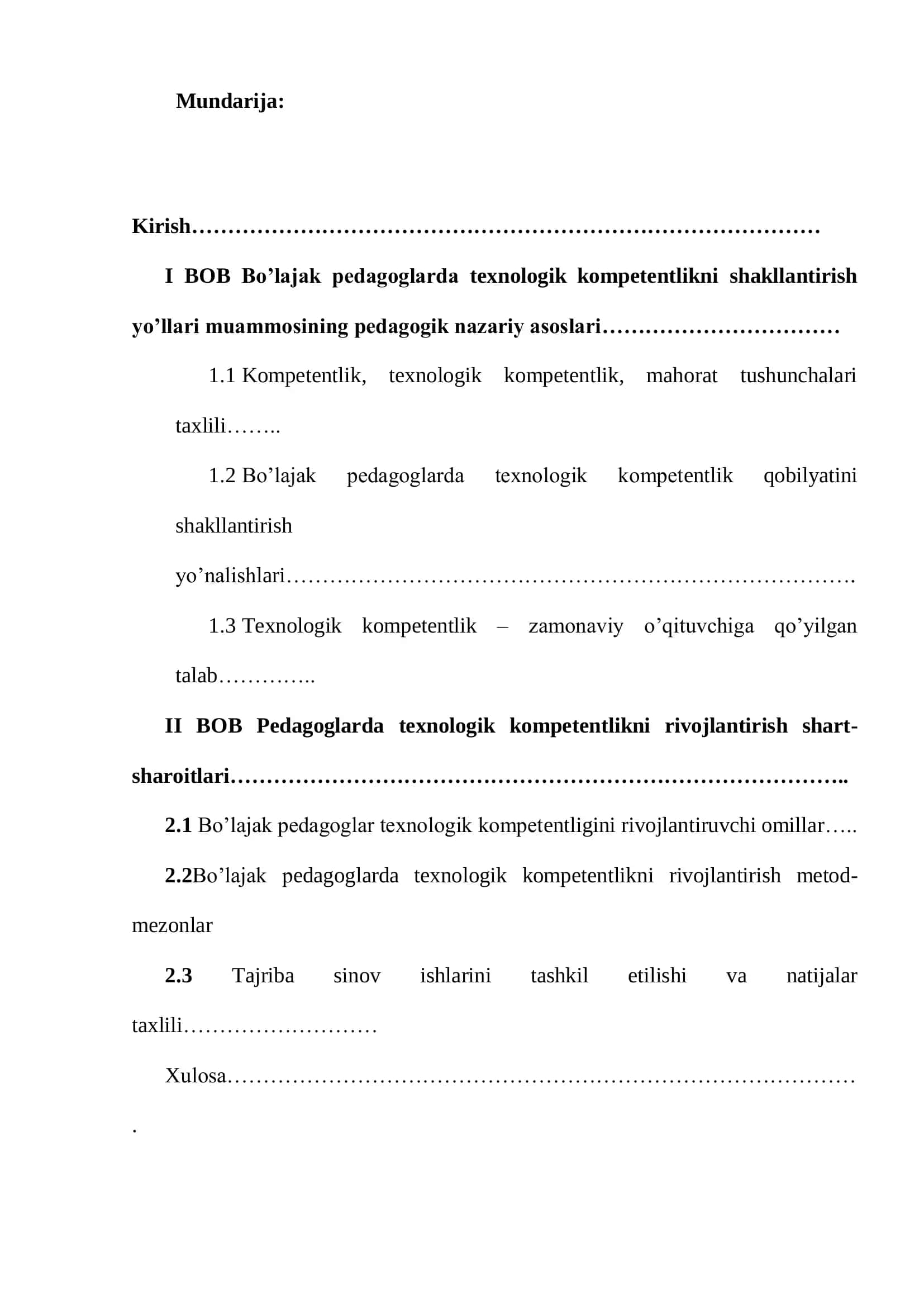 BO’LAJAK PEDAGOGLARDA TEXNOLOGIK KOMPETENTLIKNI SHAKLLANTIRISH YO’LLARI 2