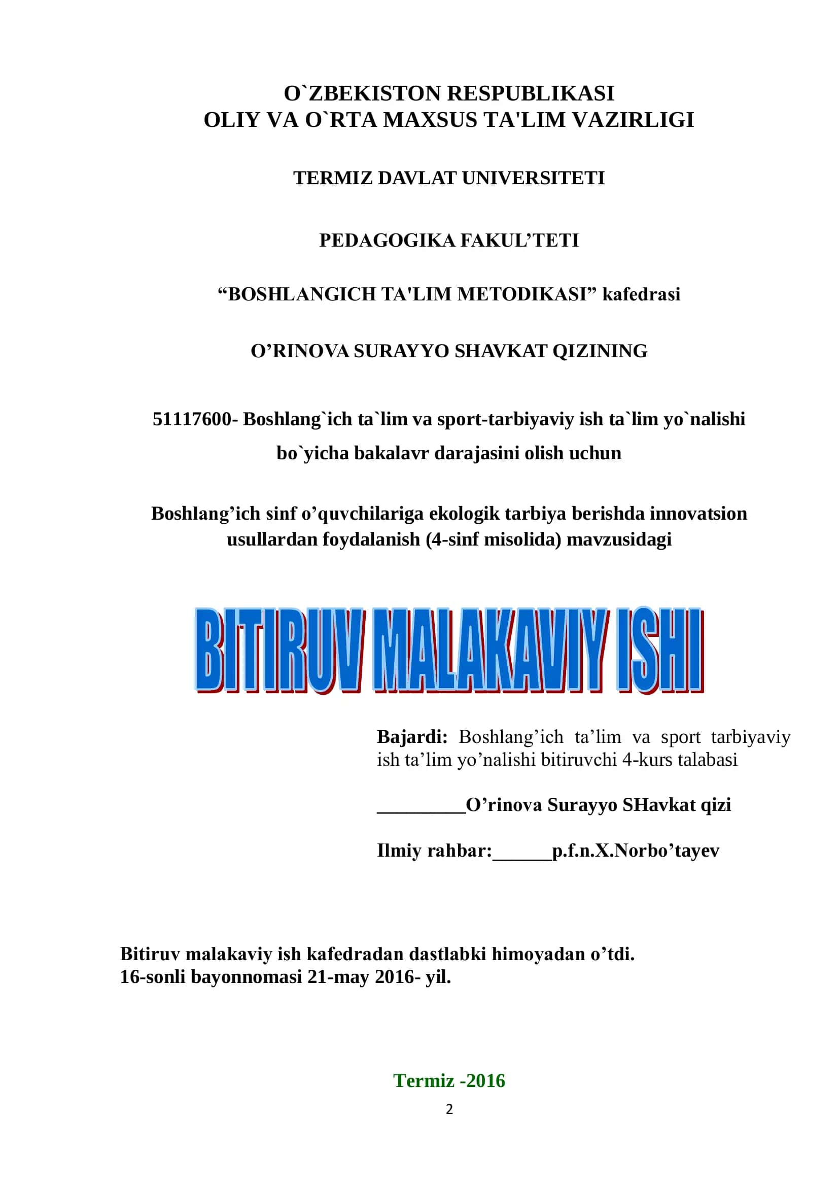 Boshlang'ich ta`lim va sport-tarbiyaviy ish ta`lim yo`nalishi 2