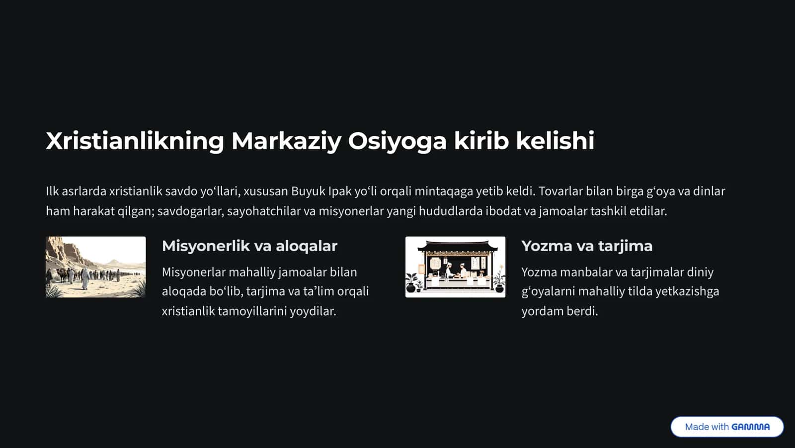 Xristianlikning Markaziy Osiyoga kirishi 2