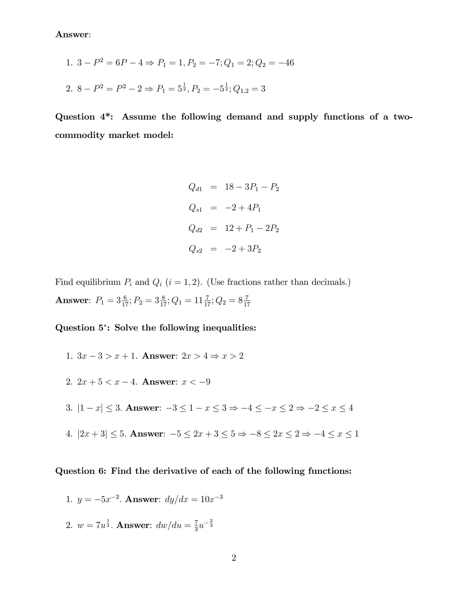 Tutorial 2: Essential Mathematical Tools 2