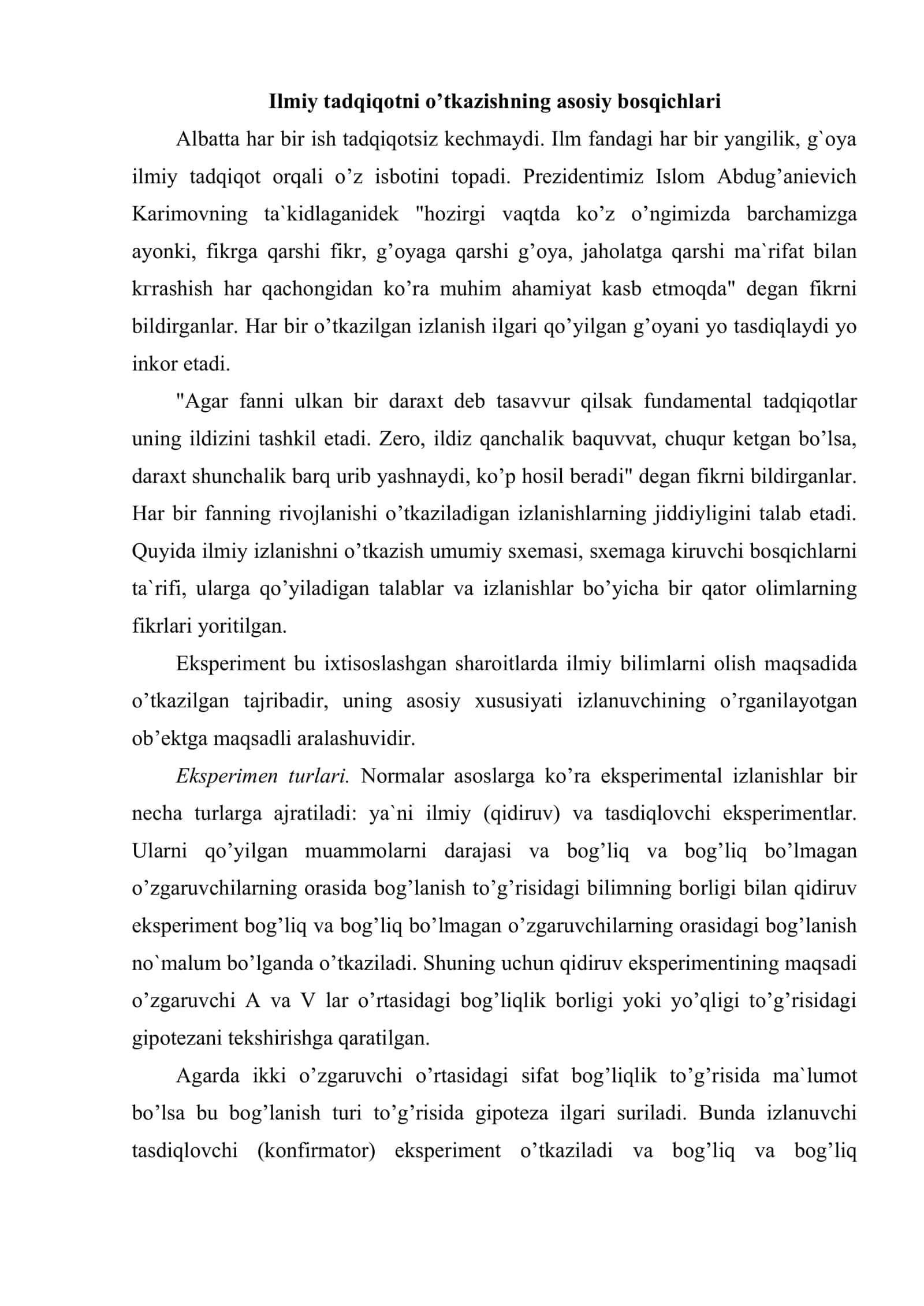 Ilmiy tadqiqotning umumiy sxemasi 2