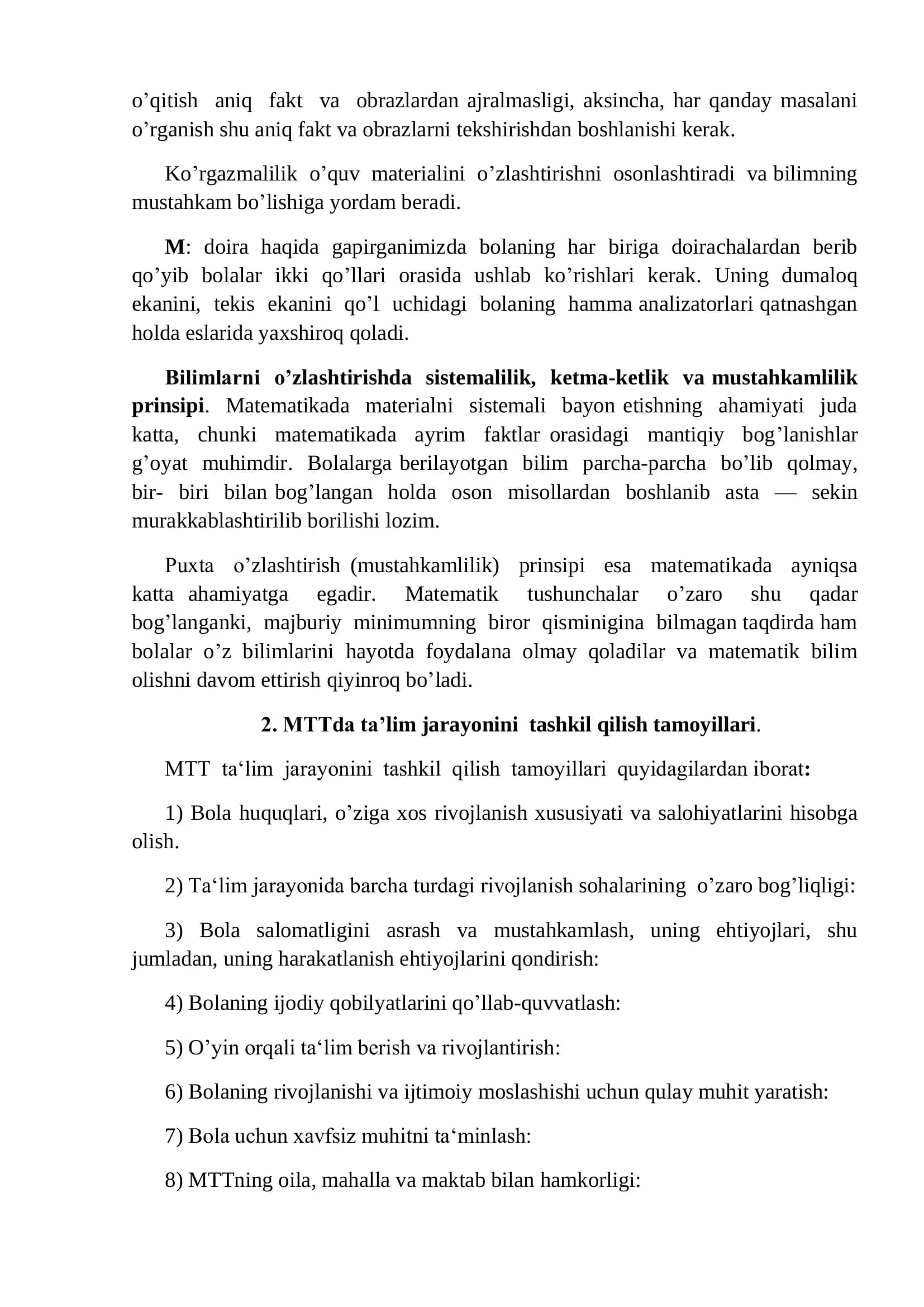 Maktabgacha yoshdagi bolalarda matematik tushunchalarni shakllantirishda ta’limning asosiy didaktik prinsiplari 2