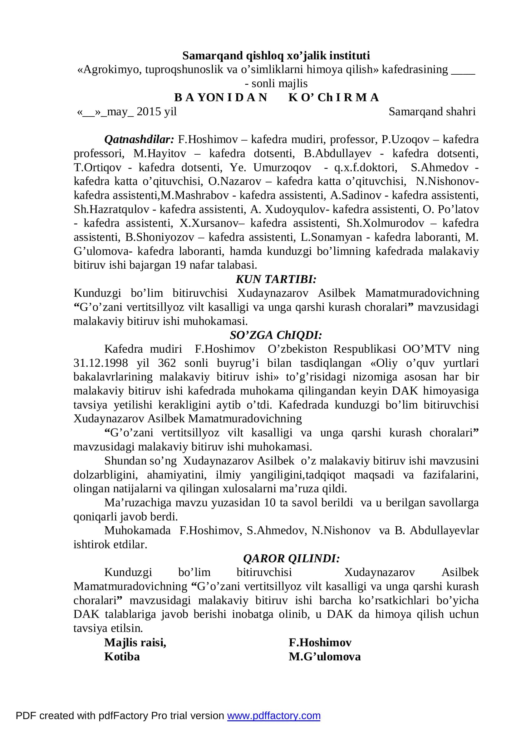 G’o’zani vertitsillyoz vilt kasalligi va unga qarshi kurash choralari 2