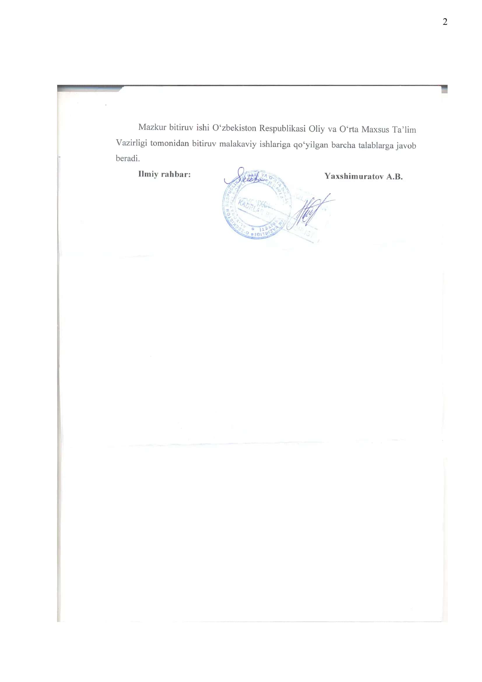 Borg yagonalik teoremasini L.A.Chudov usulida isbotlash 2