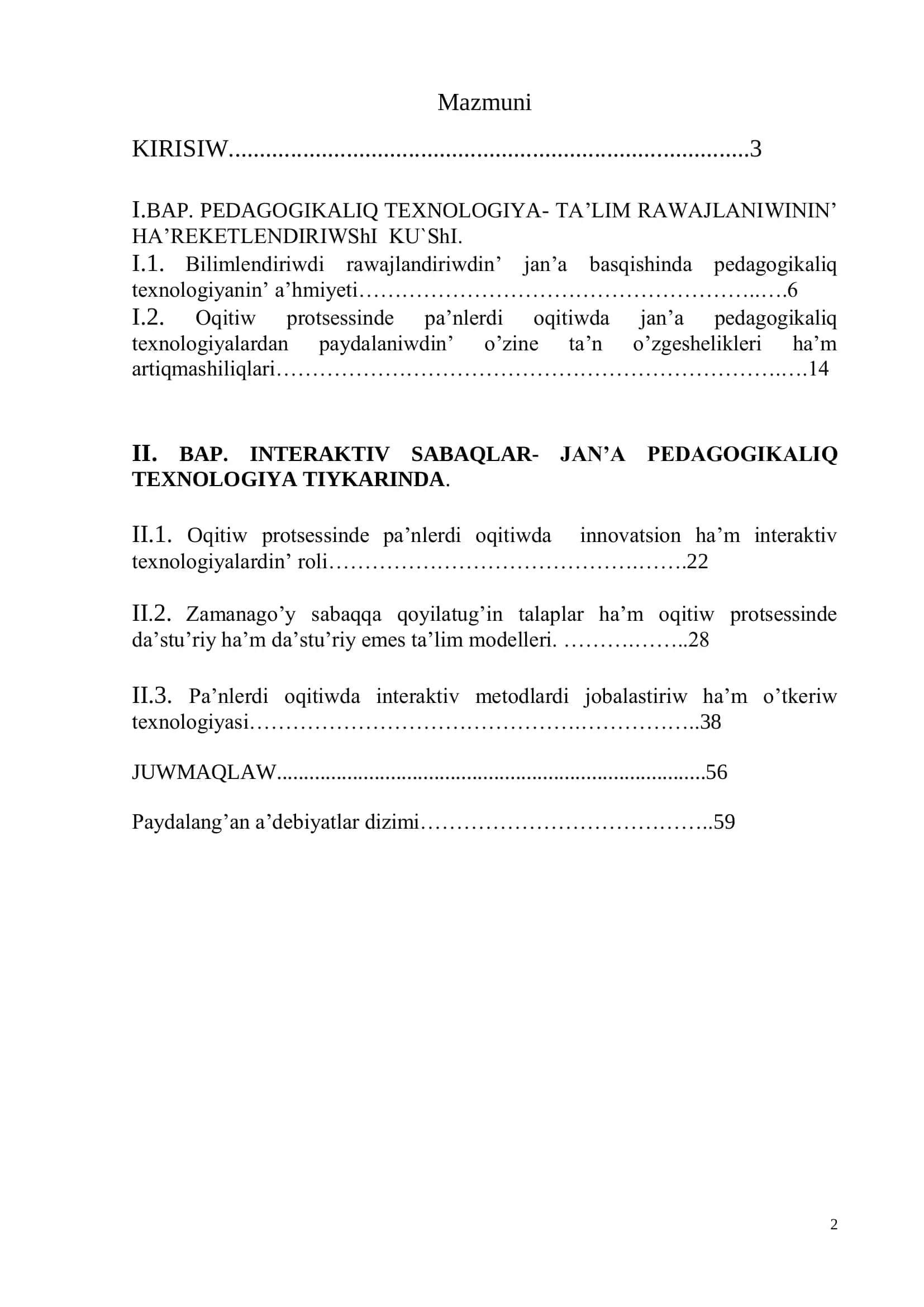 ÓZBEKSTAN RESPUBLIKASÍ JOQARÍ HÁM ORTA 2