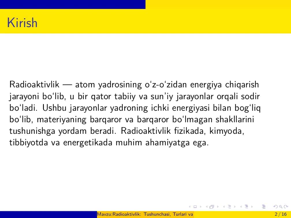 Radioaktivlik: Tushunchasi, Turlari va Ahamiyati 2