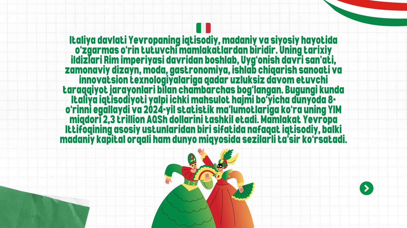 ITALIYA D A V L A T I H A Q I D A U M R Z O Q O V A G U L M I R A 2