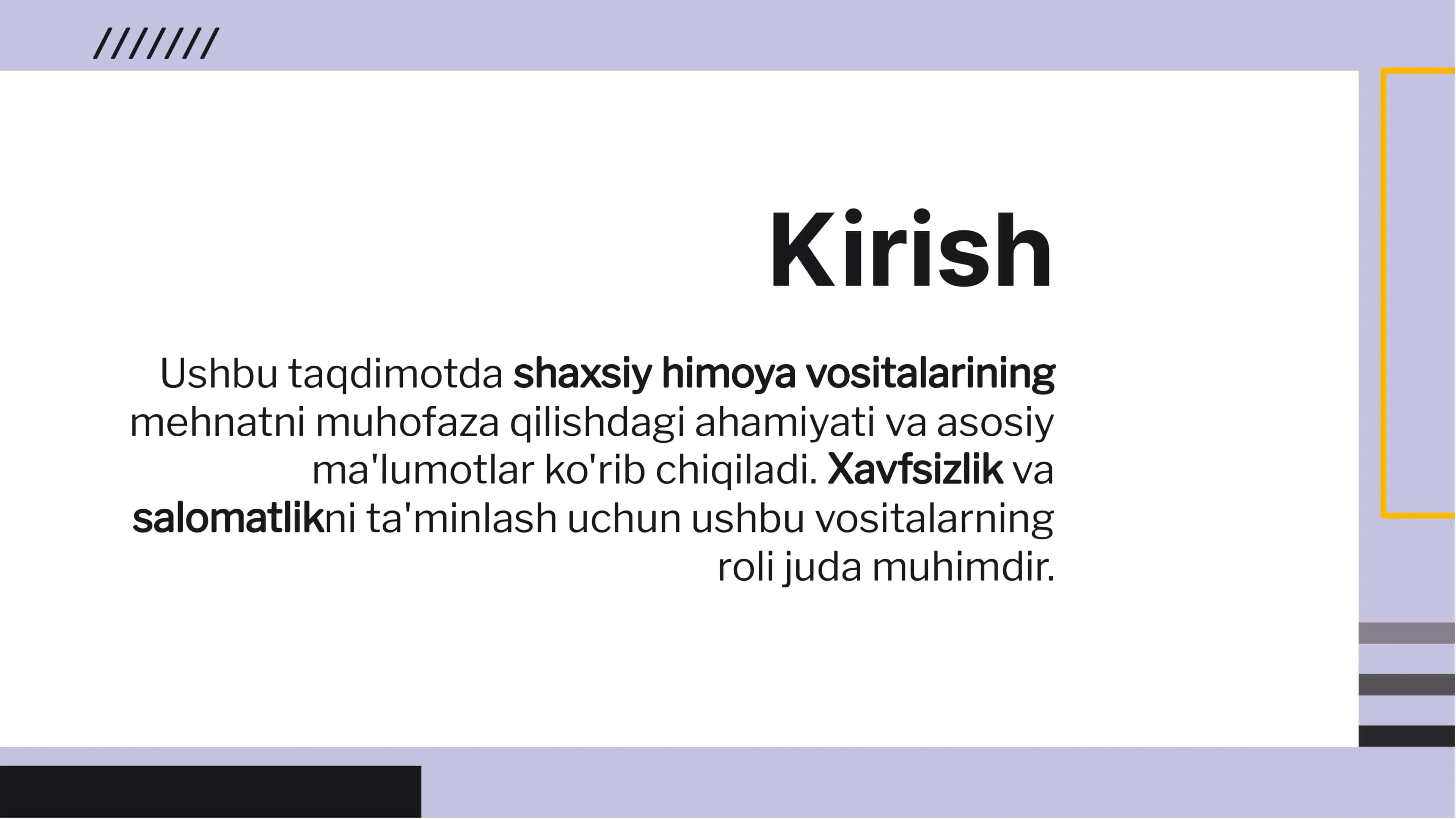 Shaxsiy Himoya Vositalari 2