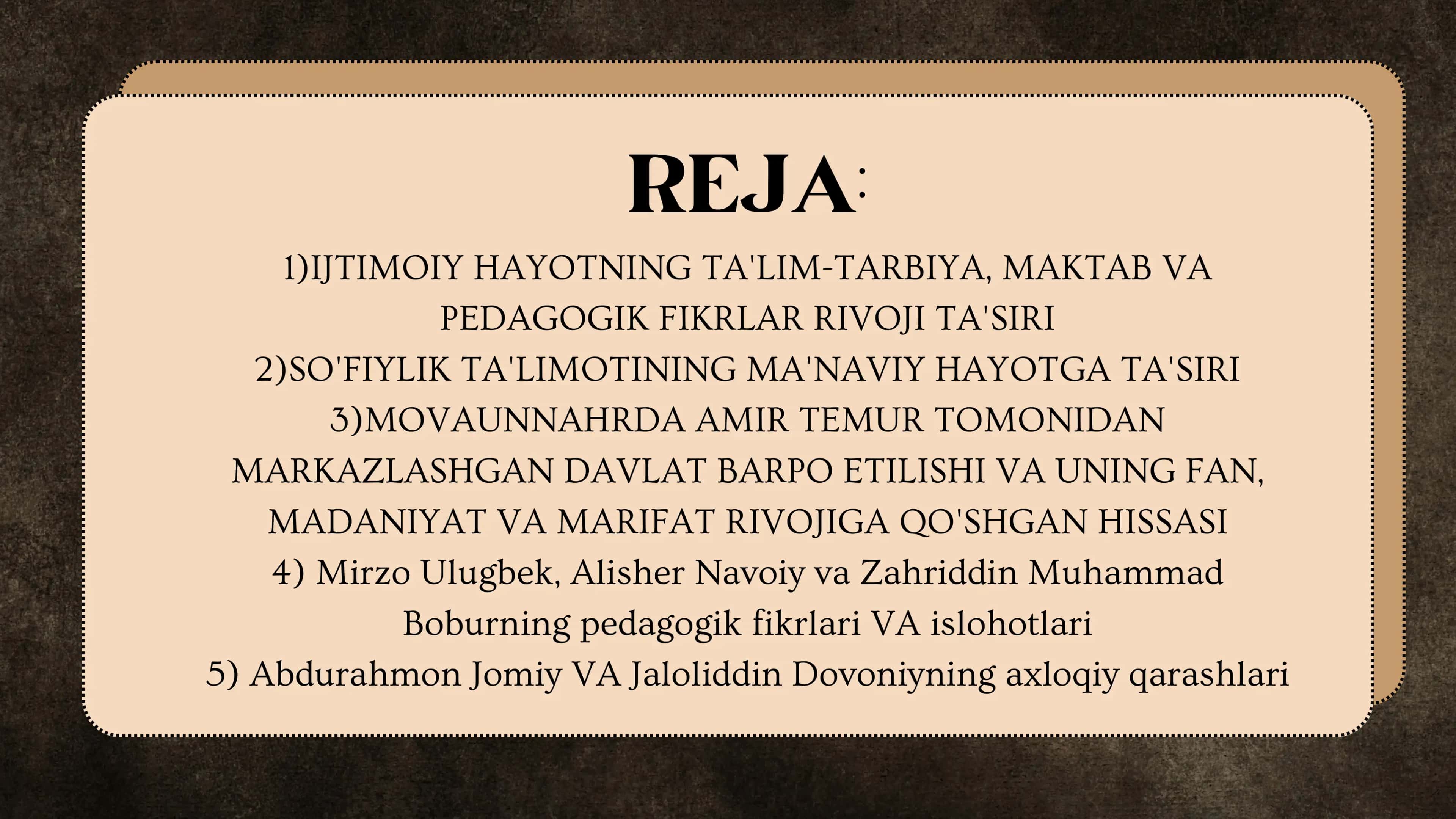 XIV ASRNING IKKINCHI YARMI VA XVI ASRDA MOVARAUNNAHRDA TARBIYA VA MAKTAB 2
