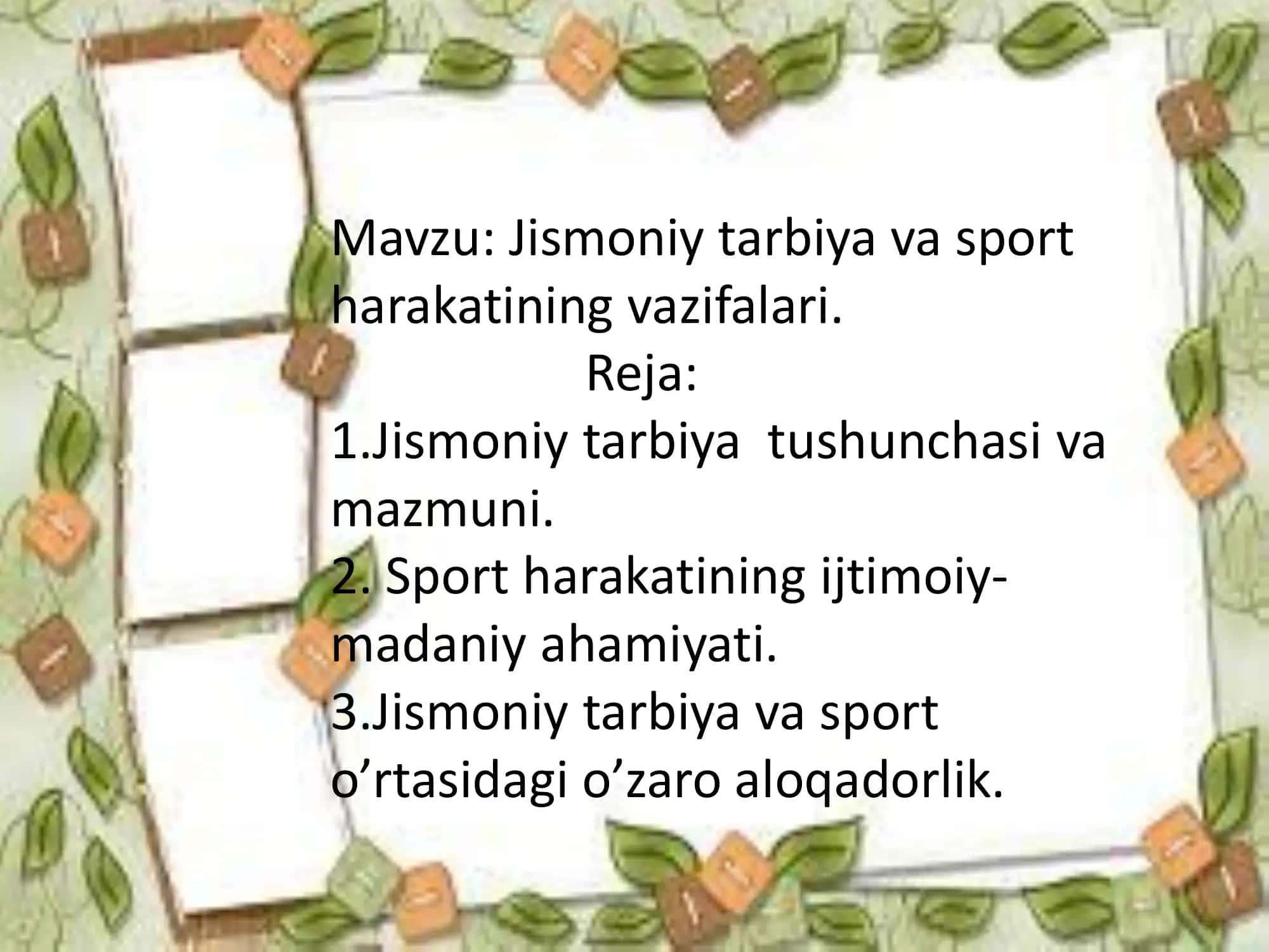 Jismoniy tarbiya va sport 2