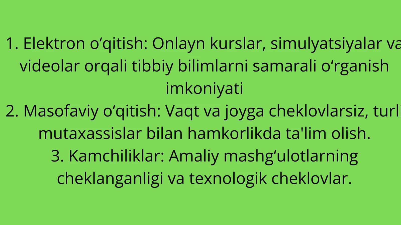 Tibbiyotda elektron va masofaviy o‘qitish 2