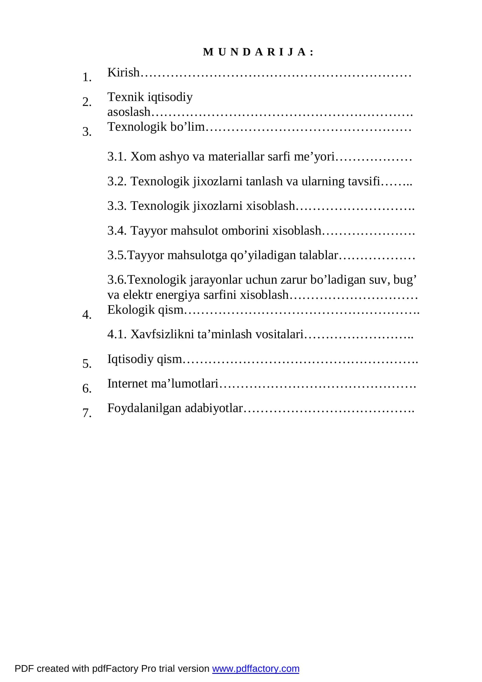 "O’rikdan sharbat tayyorlash texnologiyasini takomillashtirish" mavzusidagi BITIRUV MALAKAVIY ISHI 2