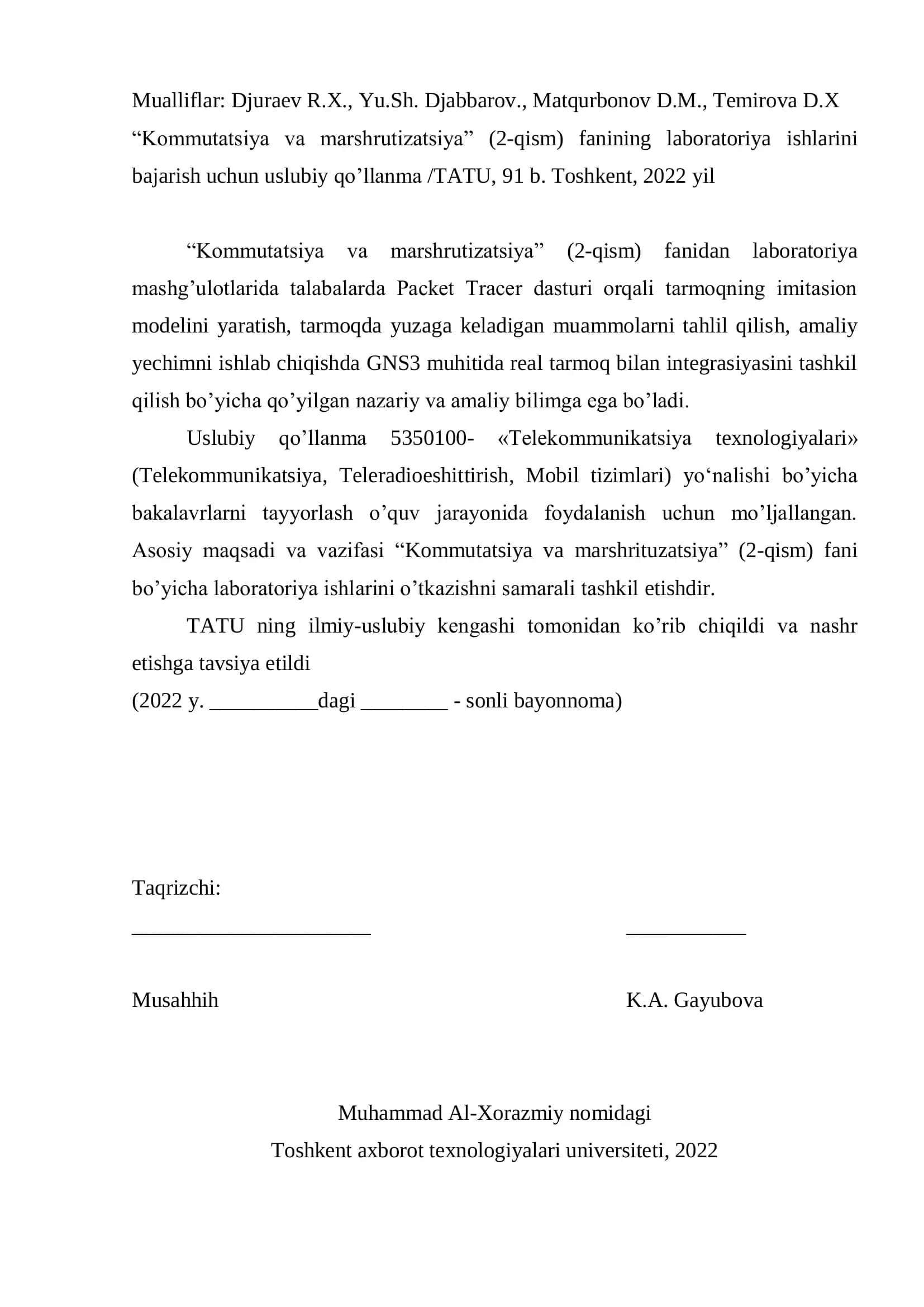 Kommutatsiya va marshrutizatsiya (2-qism) 2