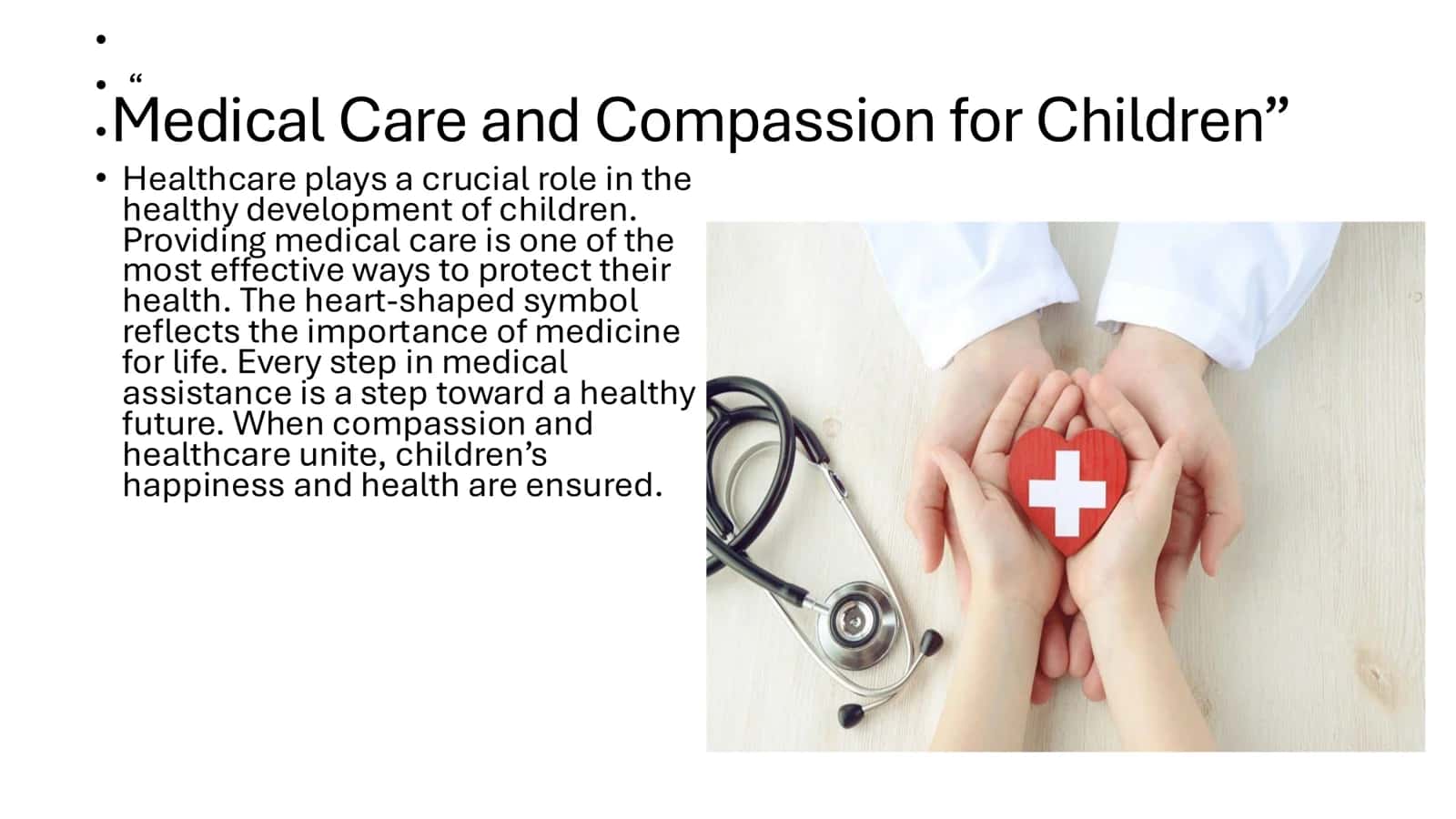 Medical Care and Compassion for Children 2