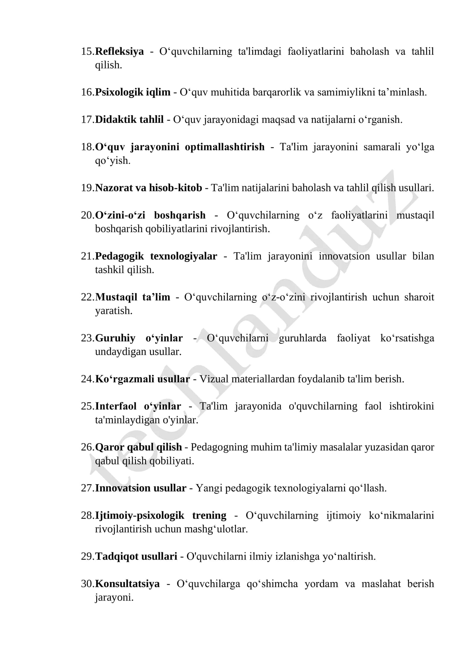 Ta'LIM JARAYONIDA PEDAGOGNING BOSHQARUV USULLARI 2