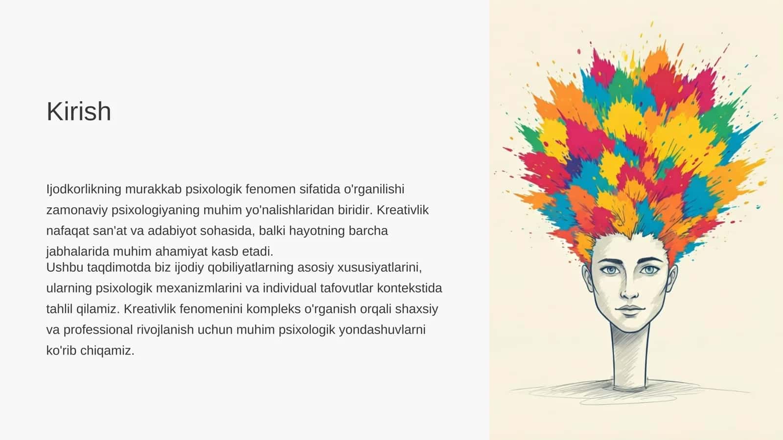 Ijodkorlik va kreativlik: psixologik yondashuvlar va individual tafovutlar 2