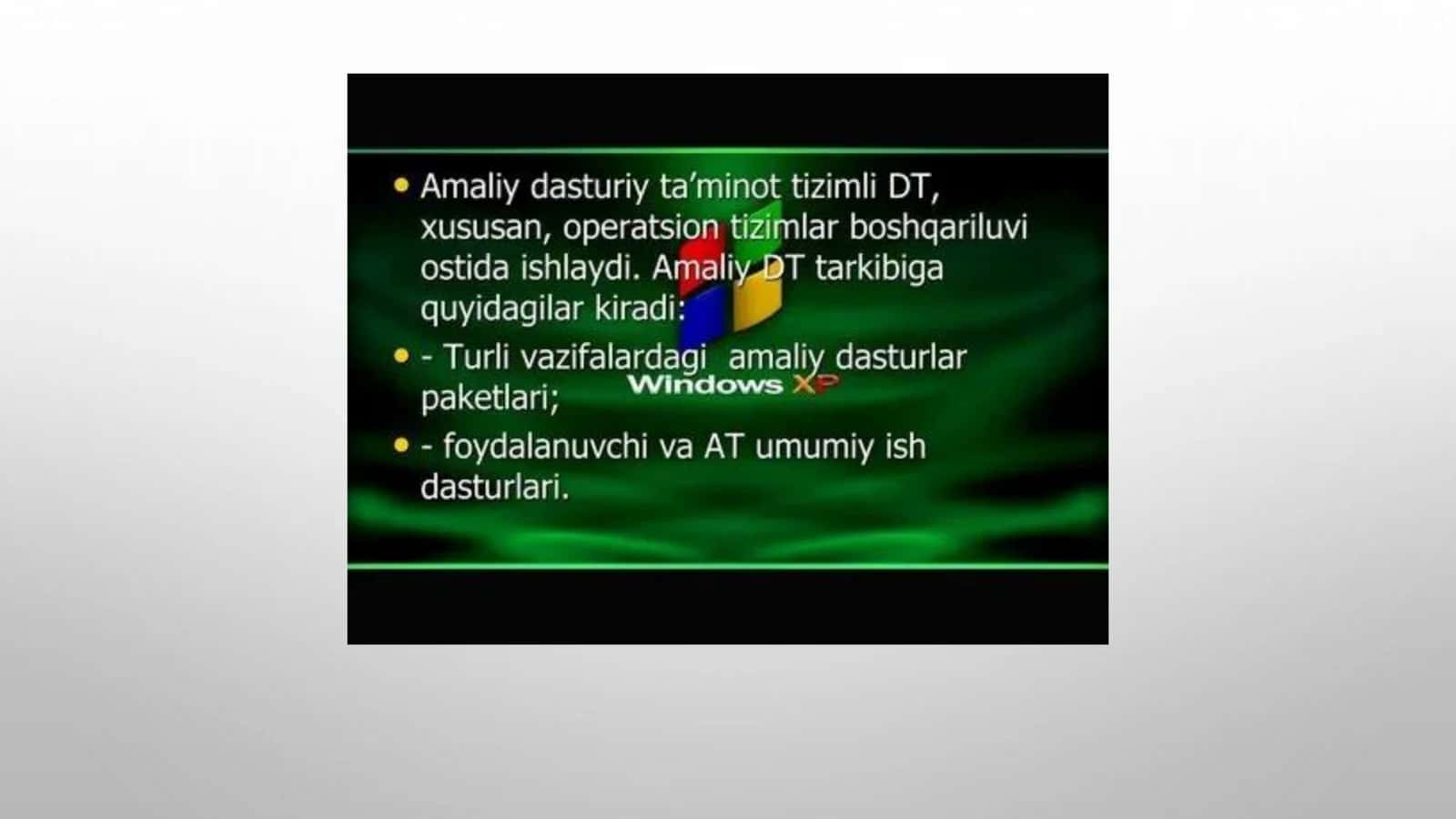 AMALIY DASTURLAR PAKETI VA ULARNING VAZIFALARI 2
