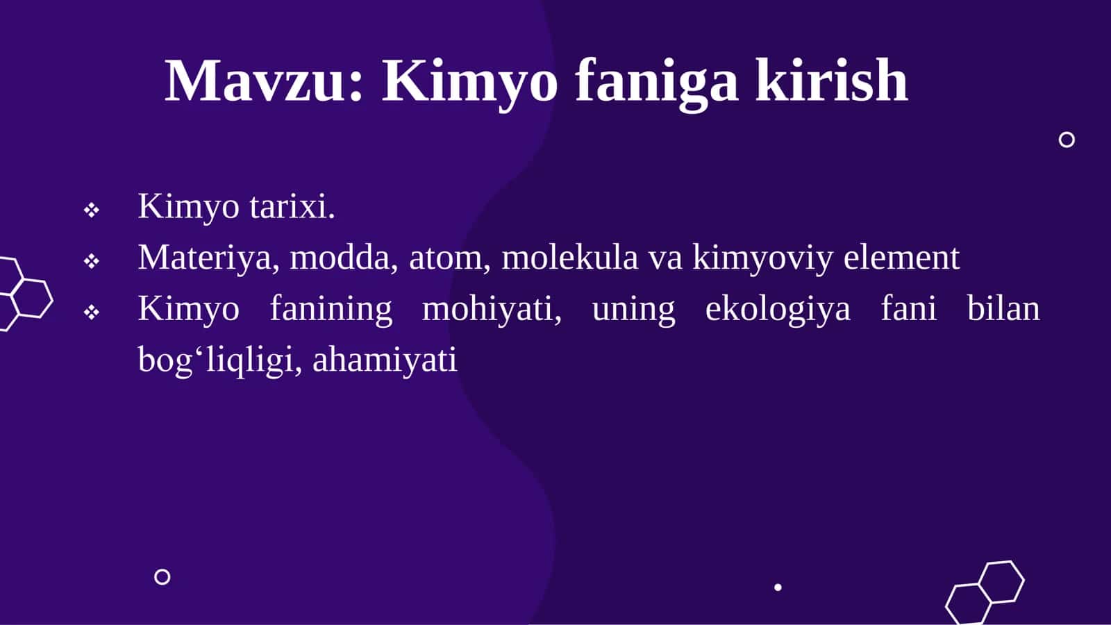 Kimyo faniga kirish 2