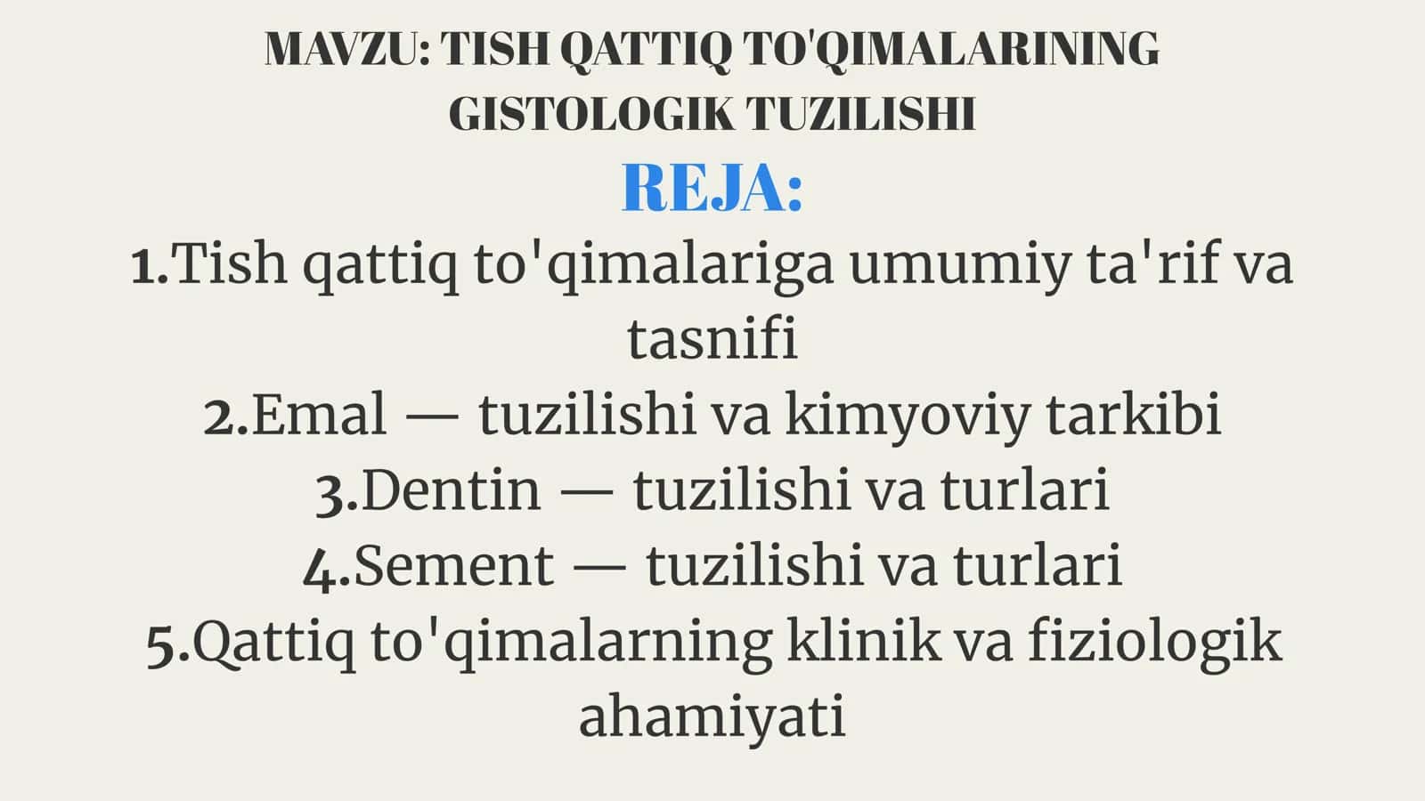 TISH QATTIQ TO'QIMALARINING GISTOLOGIK TUZILISHI 2