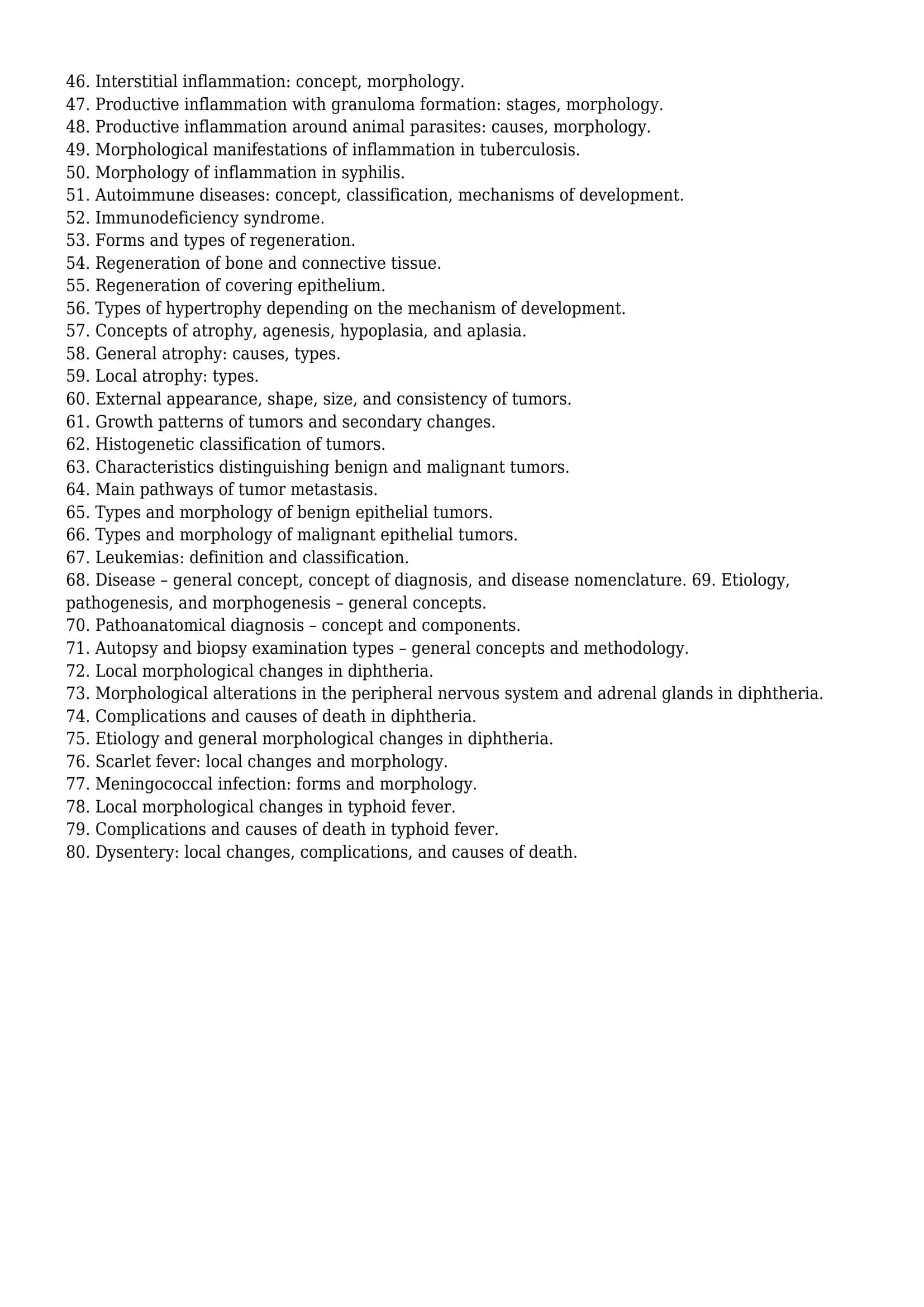 FINAL EXAM QUESTIONS IN PATHOLOGICAL ANATOMY 2
