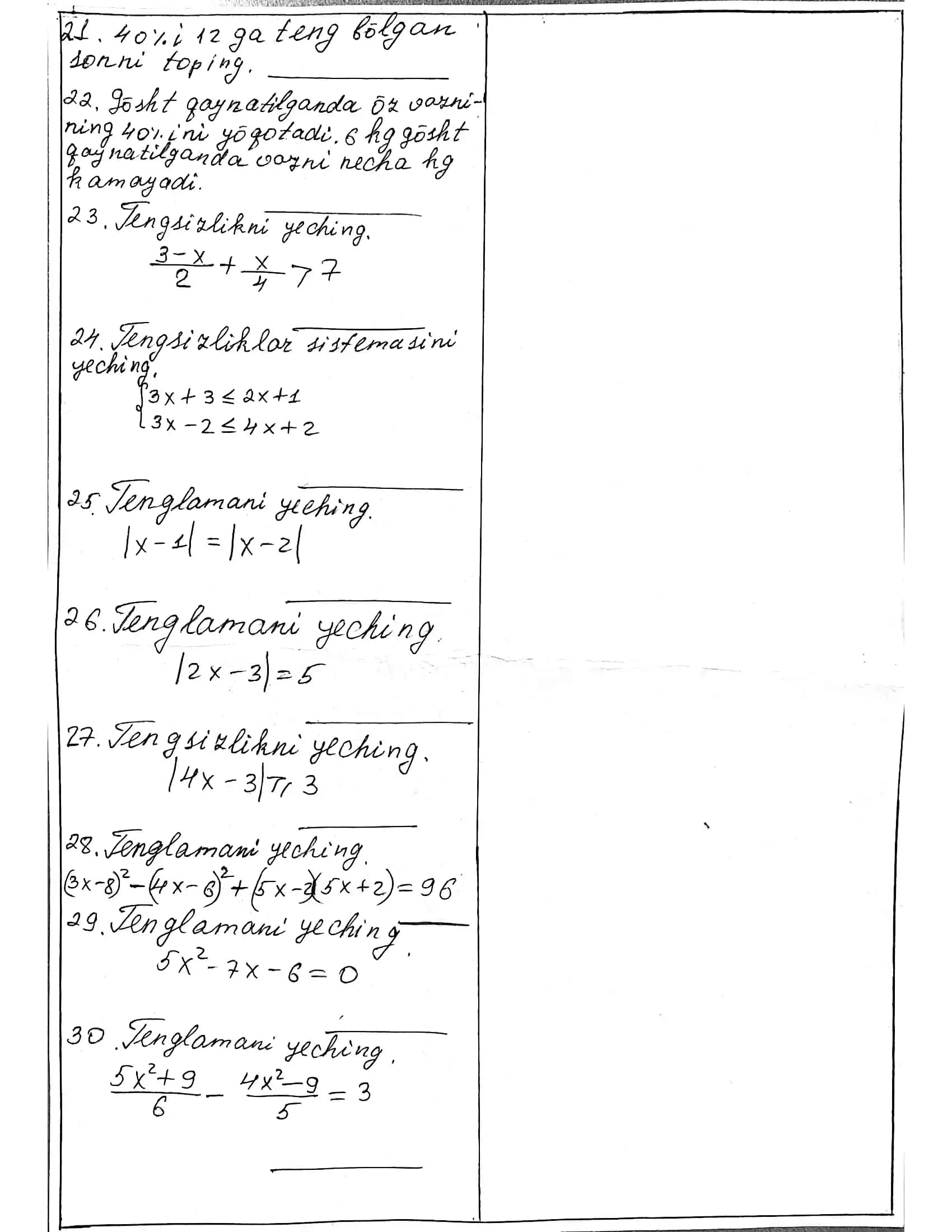 matematika test 2