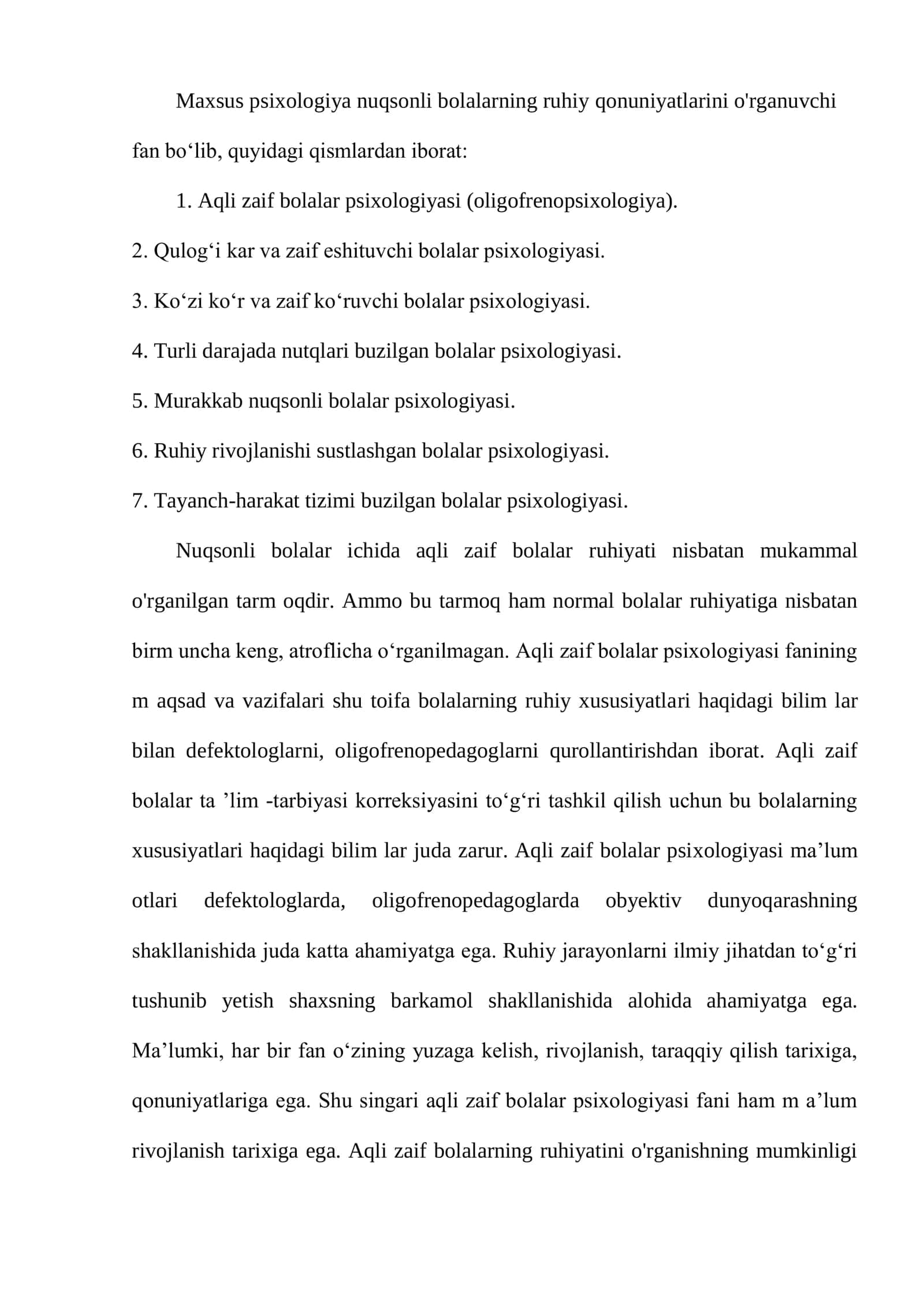 Maktabgacha oligofrenopsixologiya kursi metodlari va tamoyillari 2