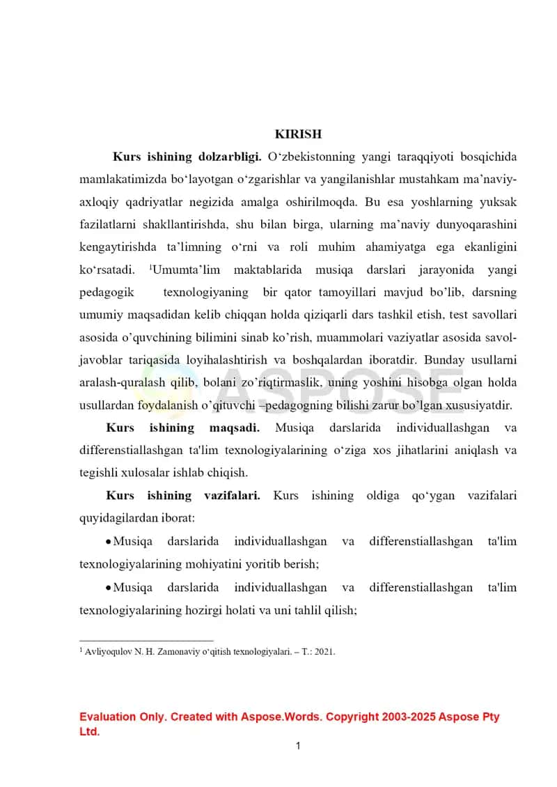 Musiqa darslarida individuallashgan va differenstiallashgan ta'lim texnologiyalari 2