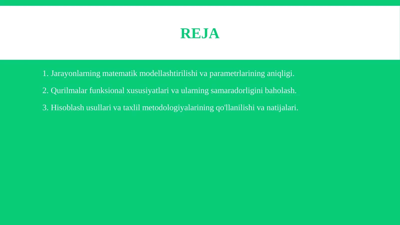 Jarayon va qurilmalarni hisoblash va taxlilining asisiy prinsiplari. 2