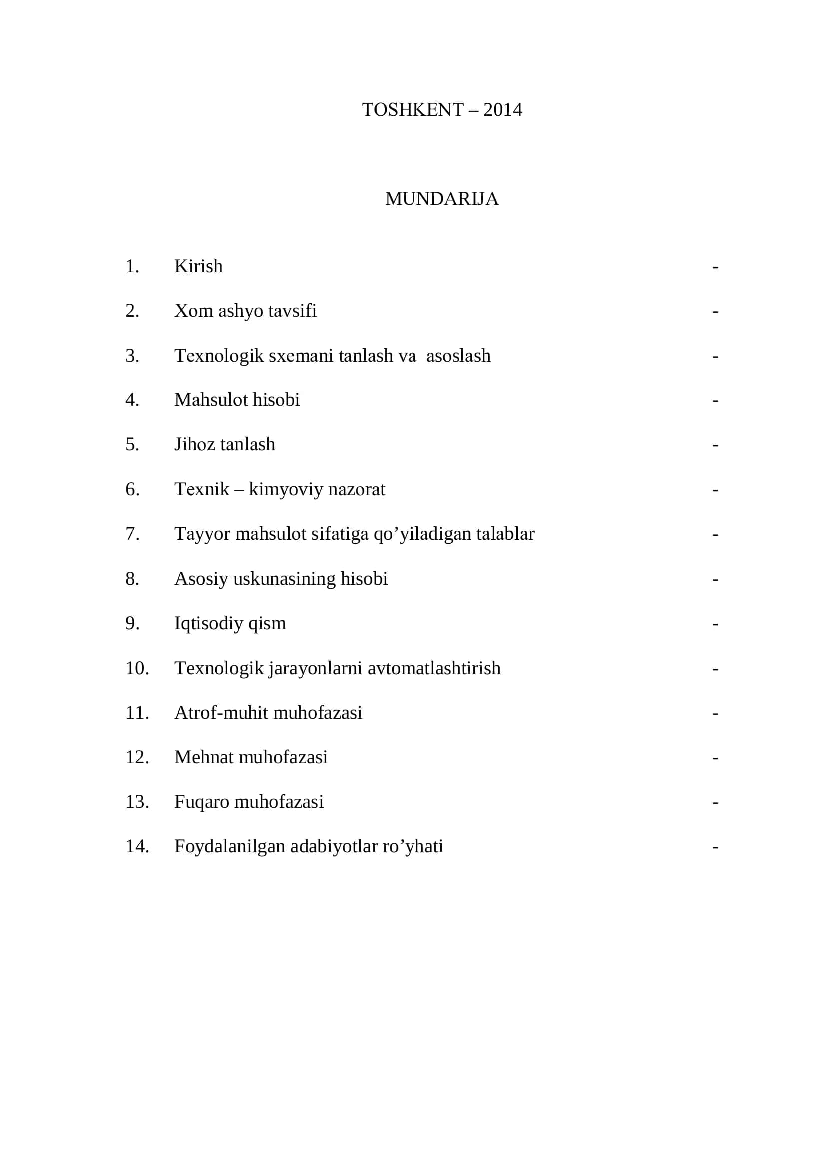 Оziq-OVQAT MAHSULOTLARI TEHNOLOGIYASI 2