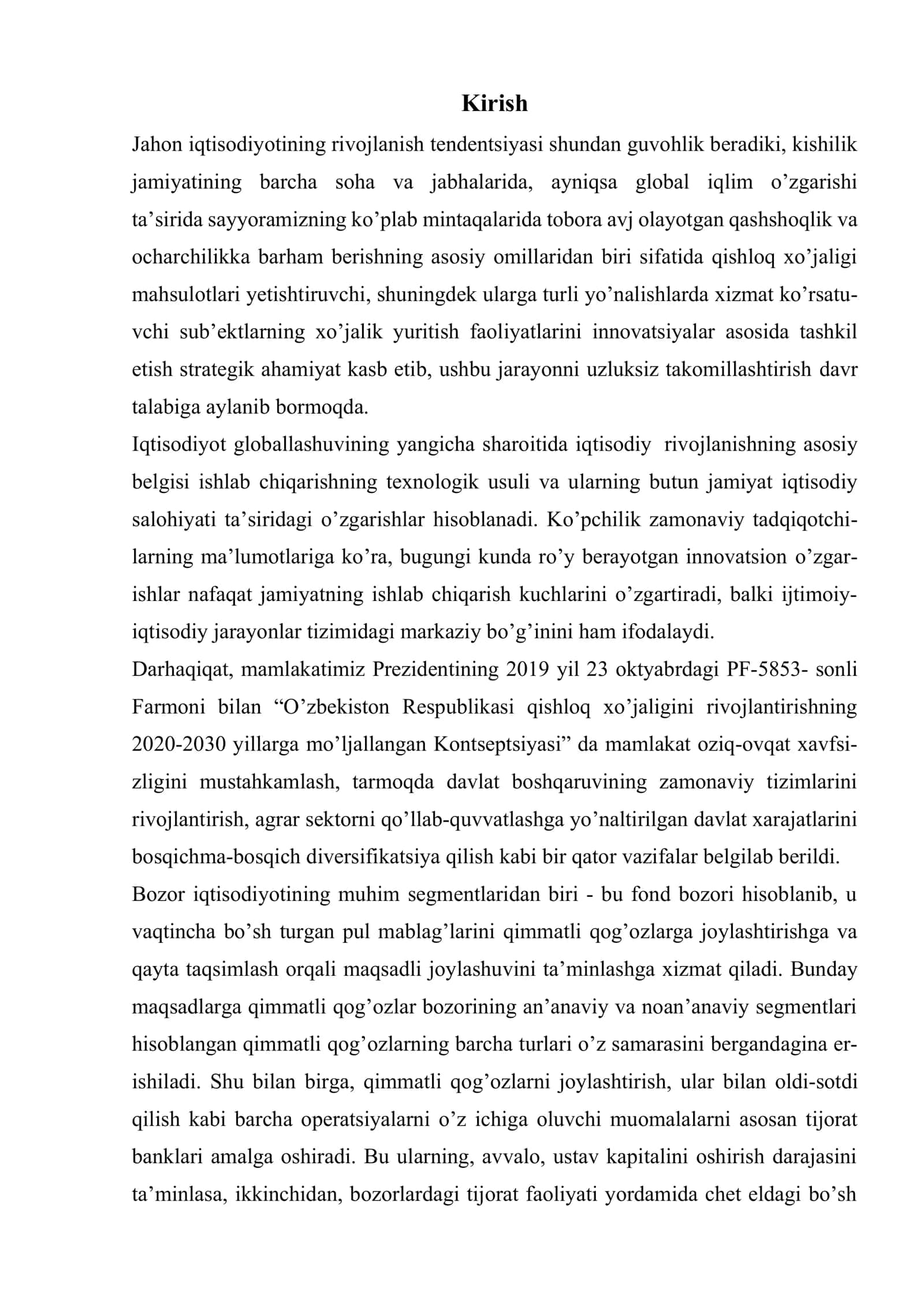 Fond bozorining rivojlantrish istiqbollari 2